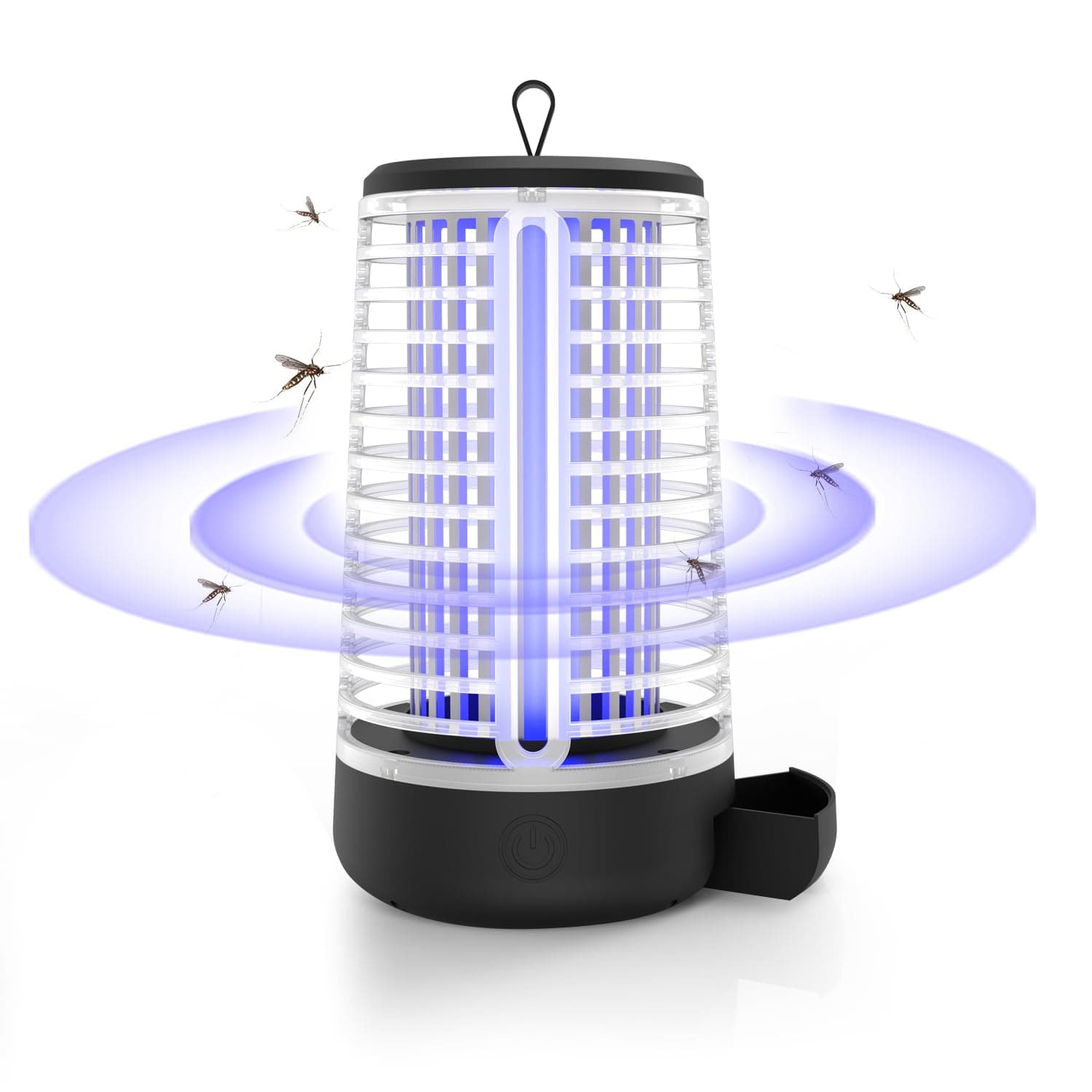 Lampe Anti Moustique,360 ° uv elettrico anti zanzara,Lampada Zanzare Interno Esterno Elettric,2000V Lampada Antizanzare,Non Tossico ed Ecologico,Ricaricabile Lampada Zanzare,Efficace Portata 395nm