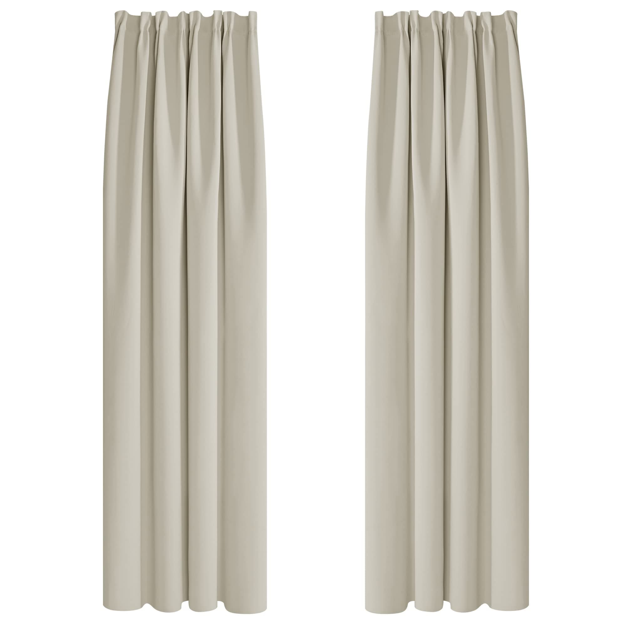 Deconovo Tende Camera da Letto Oscuranti 2 Pezzi, Tende Moderne per Soggiorno Interni, 140x290 CM (Larghezza x Altezza), Beige Chiaro
