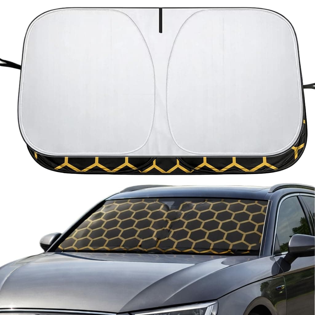 Parasol Coche Delanter, Protector Solar para Parabrisas, Anti-UV y Térmico, Compatible con Coches y SUVs 142×70 cm