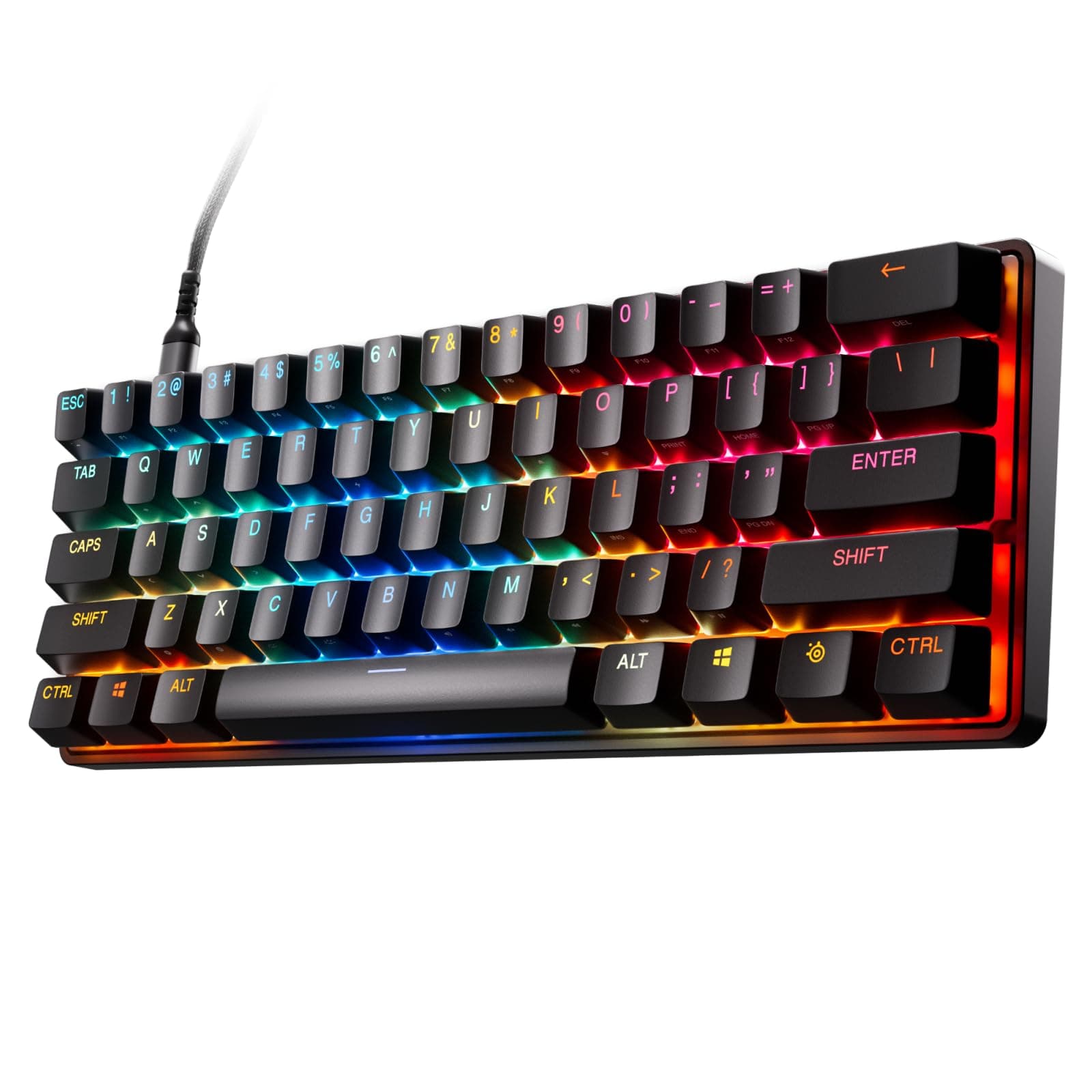 SteelSeries Apex Pro Mini Gen 3 Interruptores OmniPoint 3.0 - Accionamiento Ajustable - Rapid Trigger - Preajustes - Modo protección - Rapid Tap/SOCD - RGB - Teclas PBT - USB-C - Diseño US QWERTY