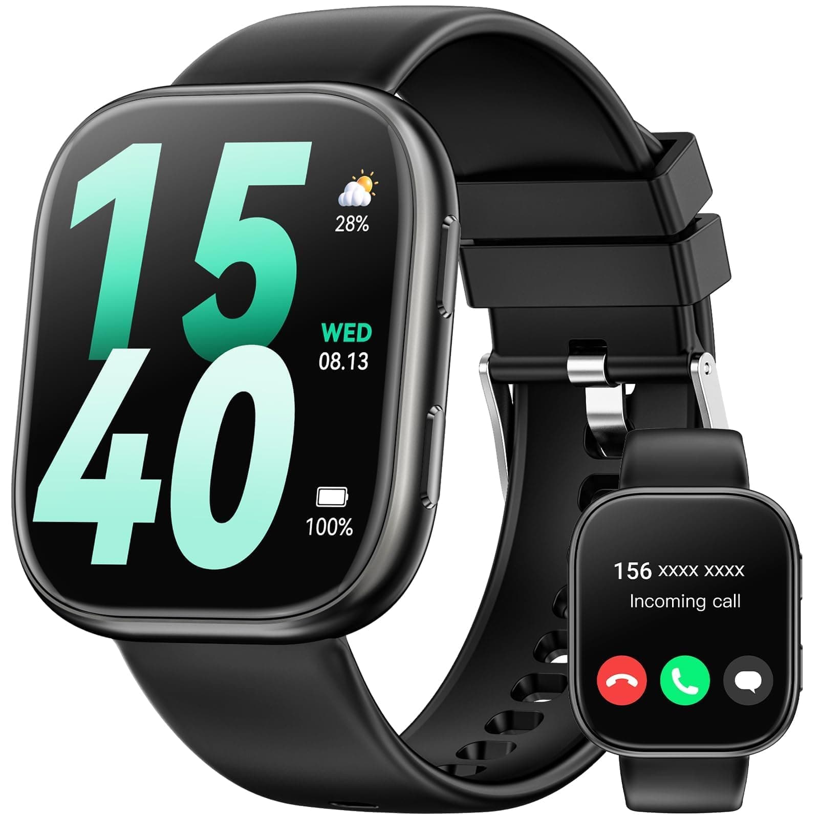 Mingtawn 2026 Reloj Inteligente Hombre, 1.83" Smartwatch Mujer con Bluetooth Llamada, Smart Watch con 100+ Modos Deportivos, Monitor Pulsometro/SpO2/Sueño, Relojes Inteligentes para Android iOS