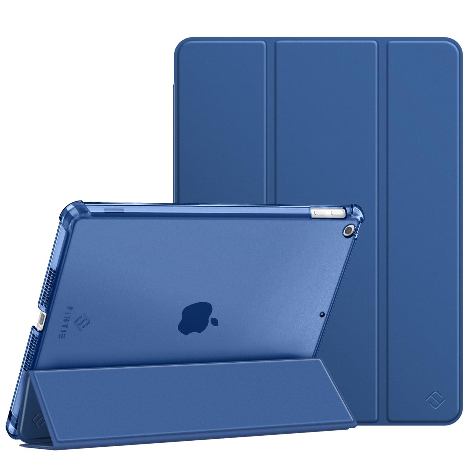 Fintie Hülle für iPad 9. Generation 2021/8. Gen 2020/7. Gen 2019 10.2 Zoll mit Stifthalter, ultradünne leichte Schutzhülle mit transparenter Rückseite und Auto Schlaf/Wach Funktion, Navy