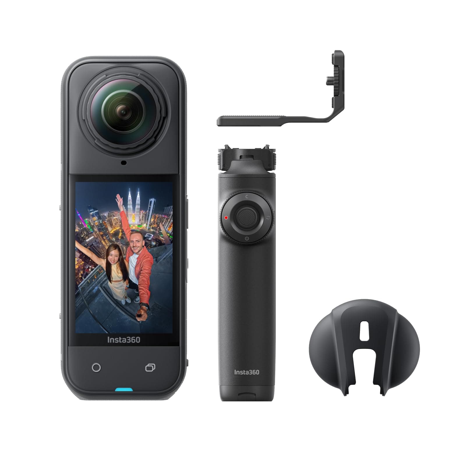 Insta360 X5 Paquete Vlog- Cámara 8K 360º Impermeable, líder con Poca luz, Efecto Selfie Stick Invisible, Lente Dura y reemplazable, batería de 3h
