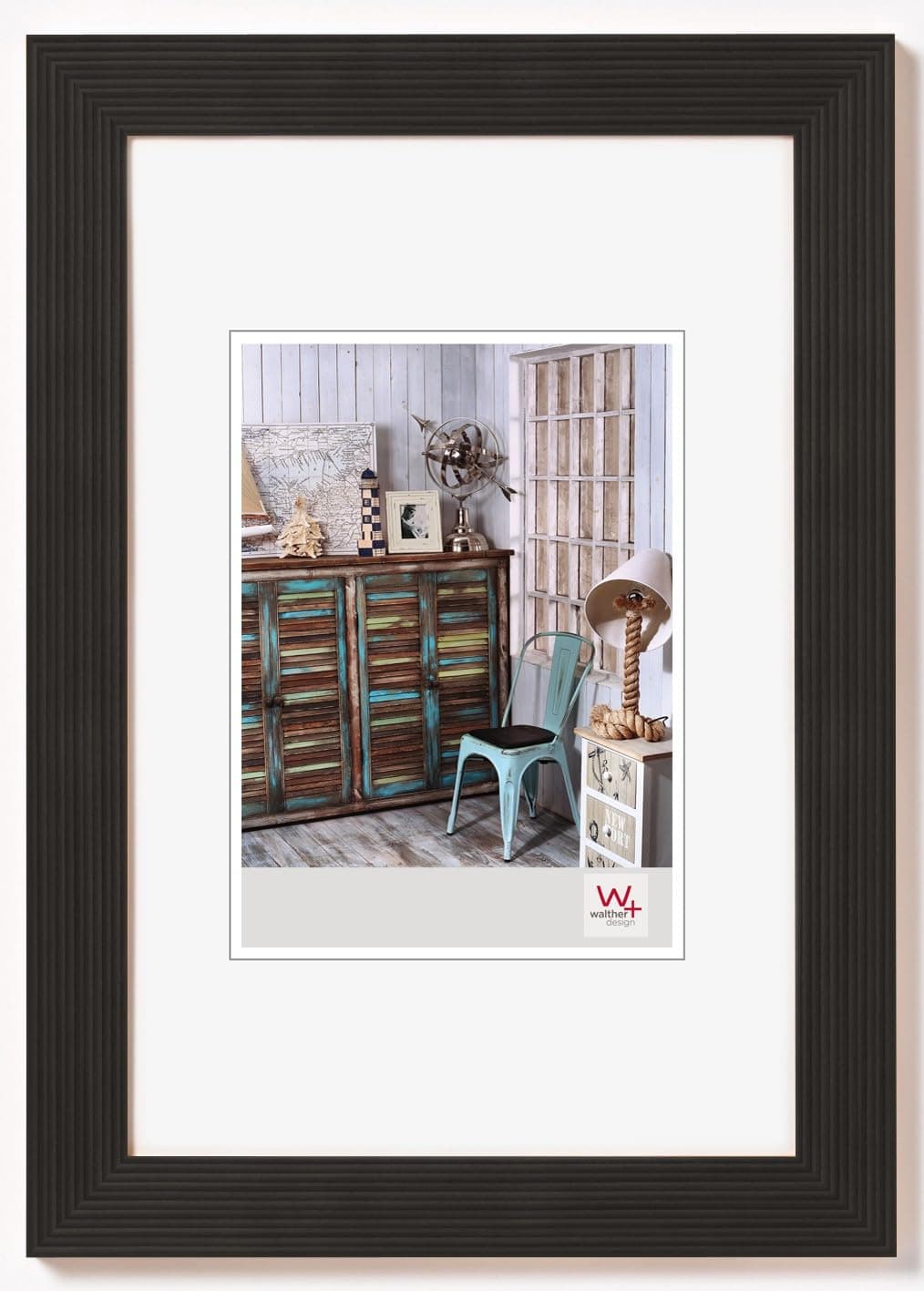 walther design Bilderrahmen schwarz 20 x 30 cm Grado Holzrahmen HI030B