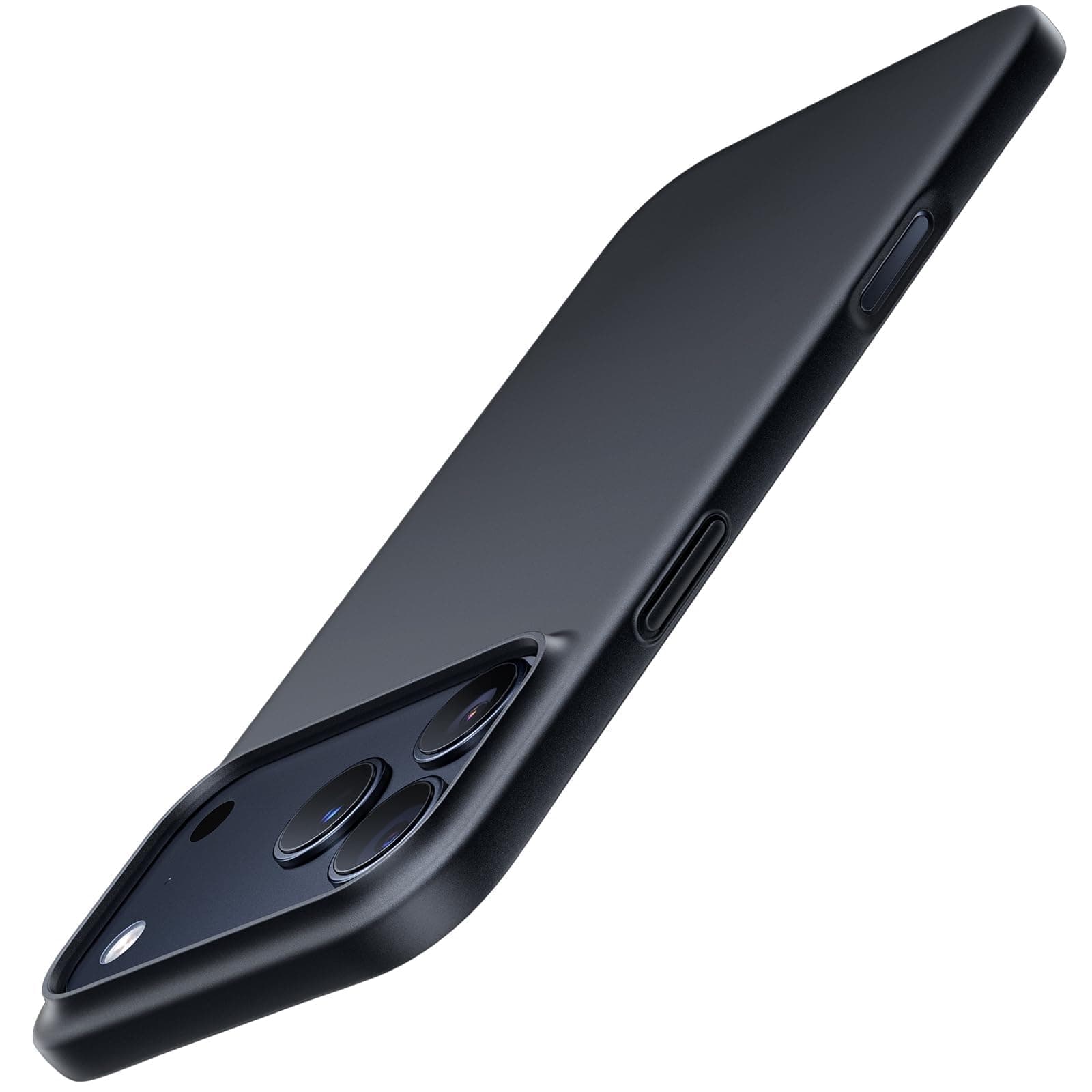 TORRAS Ultra Dünne Hülle 0,09cm für iPhone 17 Pro Hülle mit erhöhter Kamerakante Seidiges Exzellente Samtiger Griff [wie das Original] Handyhülle für iPhone 17 Pro Case Schutzhülle Slim Schwarz