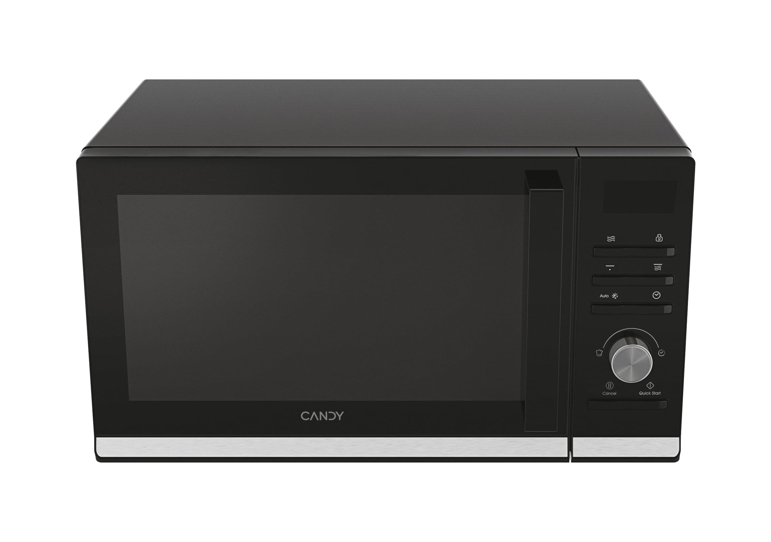 Candy Moderna CMGA23TNDB, Microondas con Grill, 23L, 900W, 6 Niveles de Potencia, Digital, 8 Funciones, Bloqueo Seguridad, Plato 27CM, Grill Rack, Autolimpieza, App hOn, Negro