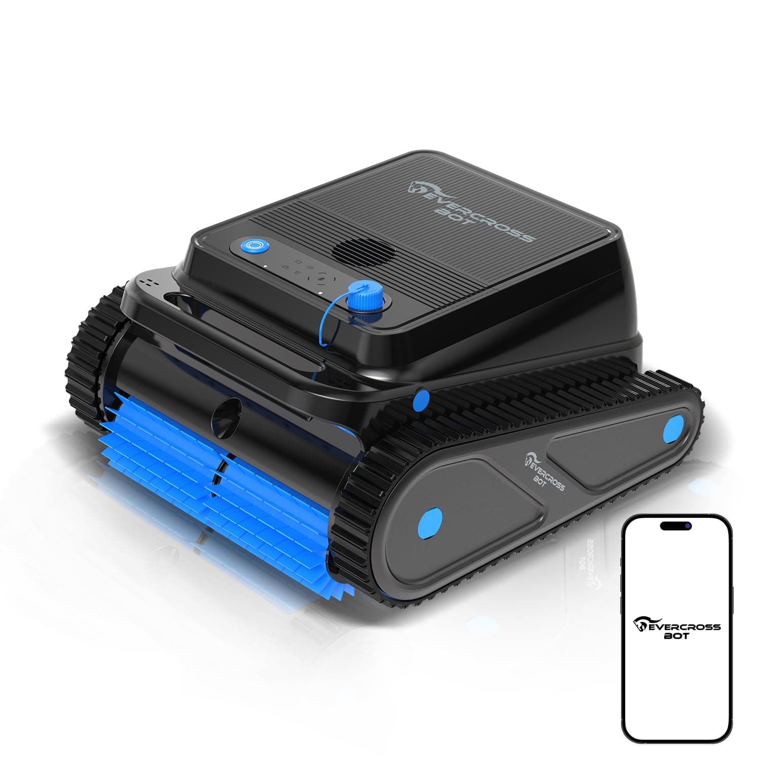 EVERCROSS BOT U8 Robot Piscina Senza Fili, Pulizia Fondo/Pareti/Linea Acqua, 4 Modalità, 120 Min Autonomia, Navigazione Intelligente, Parcheggio Automatico, App, fino a 200㎡