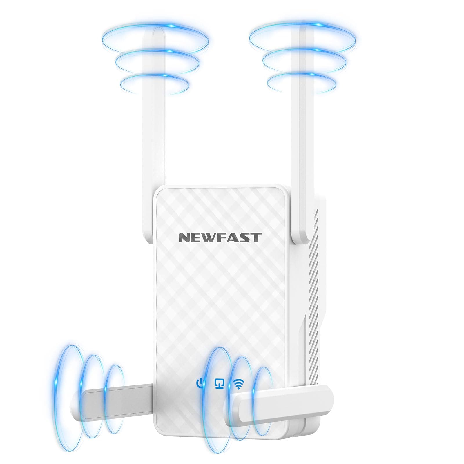 NEWFAST Repetidor WiFi AX3000 Amplificador Señal WiFi 6 Doble Banda 5GHz/2.4GHz 3000Mbps Wi-Fi Extender, Puerto Ethernet Gigabit 10/100/1000 Mbps, 4 Antenas, 4 Modo