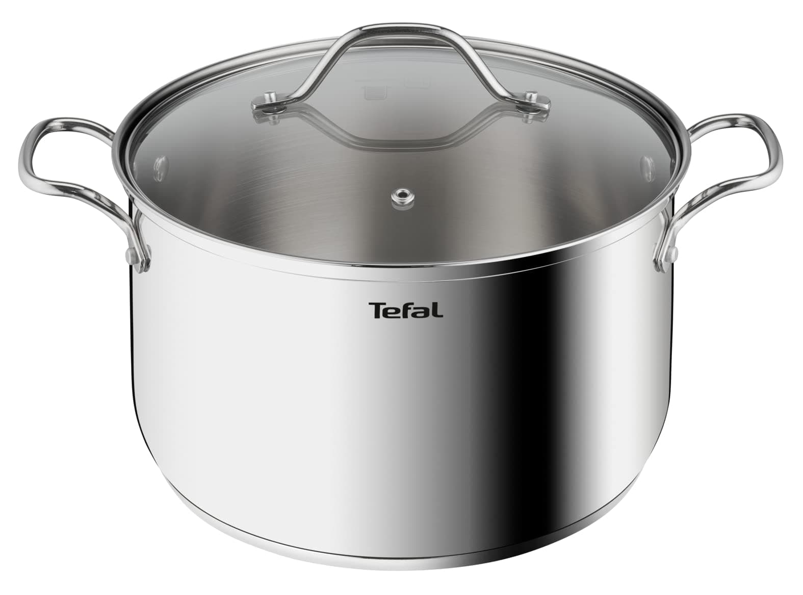 Tefal Intuition XL Grande marmite inox 26 cm / 6.5 L, Induction, Garantie 5 ans, Acier inoxydable 18/10 première qualité, Taille XL, Poignées robustes, Couvercle verre B8646304