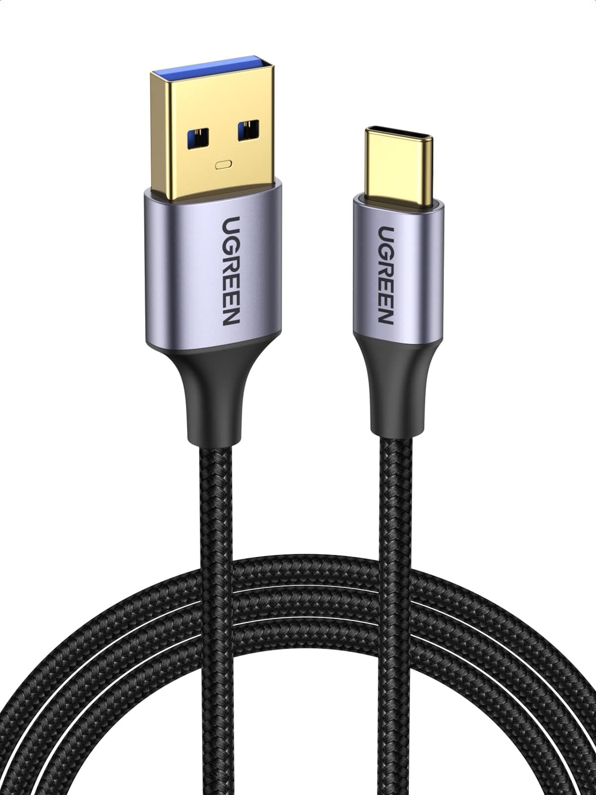 UGREEN Cavo USB C a A 3.0 5 Gbps, Cable Tipo C in Nylon Compatibile con iPhone 16/15 Plus Pro Max, Oculus Quest, Galaxy S24 S23 S22, Redmi Note, Pixel 9 8 7. 2M