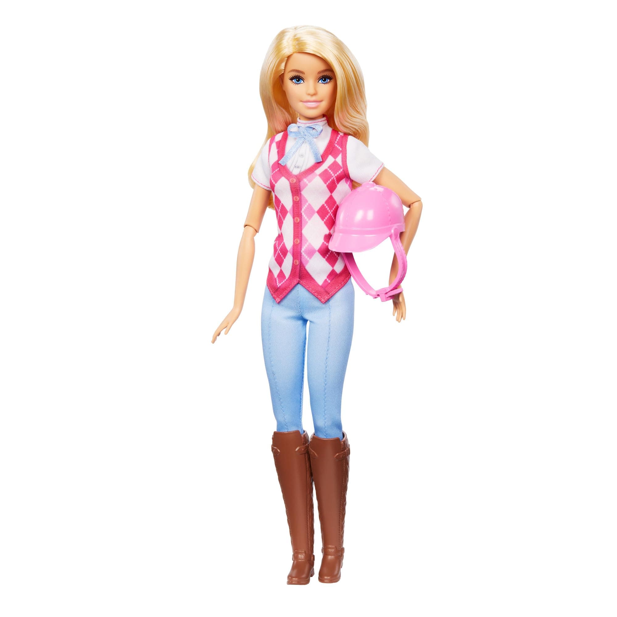 Barbie Puppe Malibu“ und Zubehör von Barbie Mysteries: Das geheimnisvolle Pferdeabenteuer“, inklusive Modepuppe, abnehmbarem Reitoutfit und Helm, HXJ38