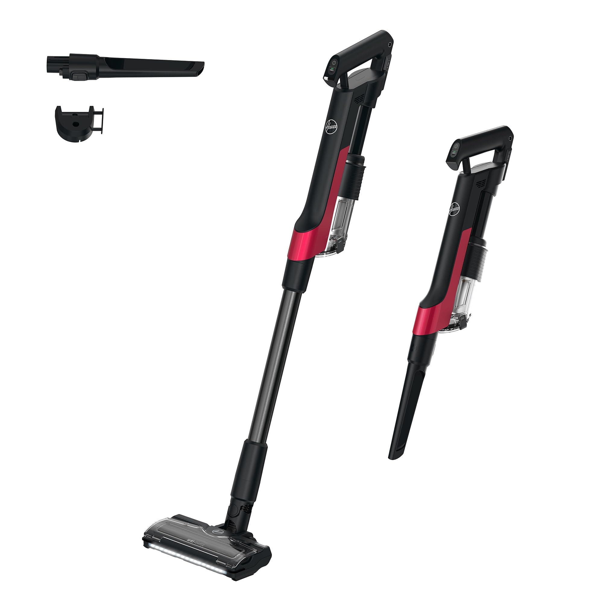 HOOVER HF2 Aspirapolvere senza fili Ultraleggero, POWERTIME 500, Tecnologia di compattazione polvere per aumentare la potenza di aspirazione, spazzola Multisuperficie Anti Groviglio, luci LED [HF210H]