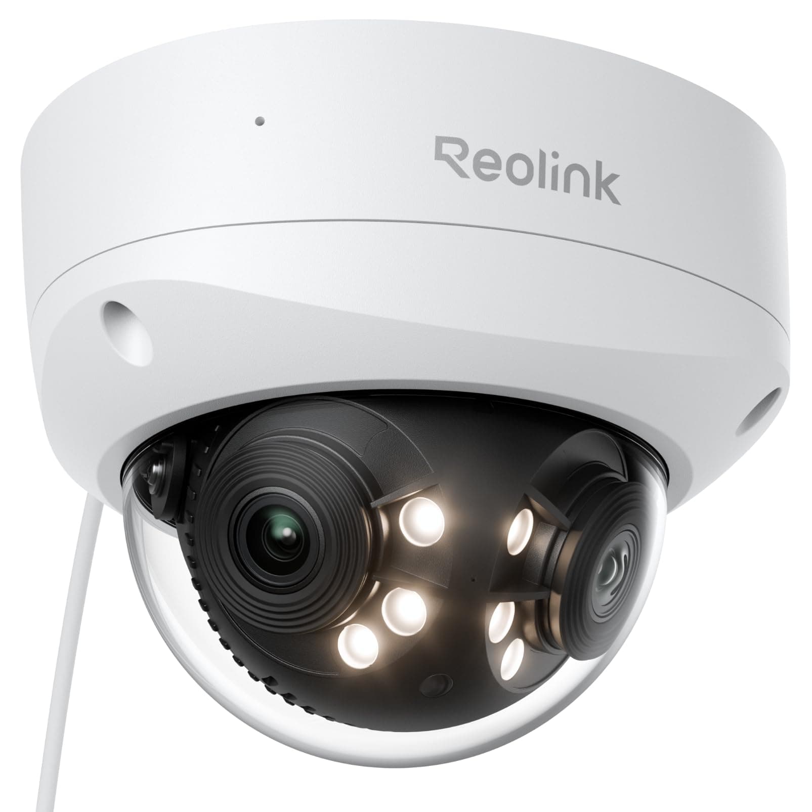 Reolink PoE 16MP Telecamera Esterno, Doppio Obiettivo per Vista Panoramica 180°, Antivandalo IK10, Visione Notturna Infrarossa/a Colori, Rilevamento Uomo/Veicolo/Animale, Audio a 2 Vie, Duo 3V PoE
