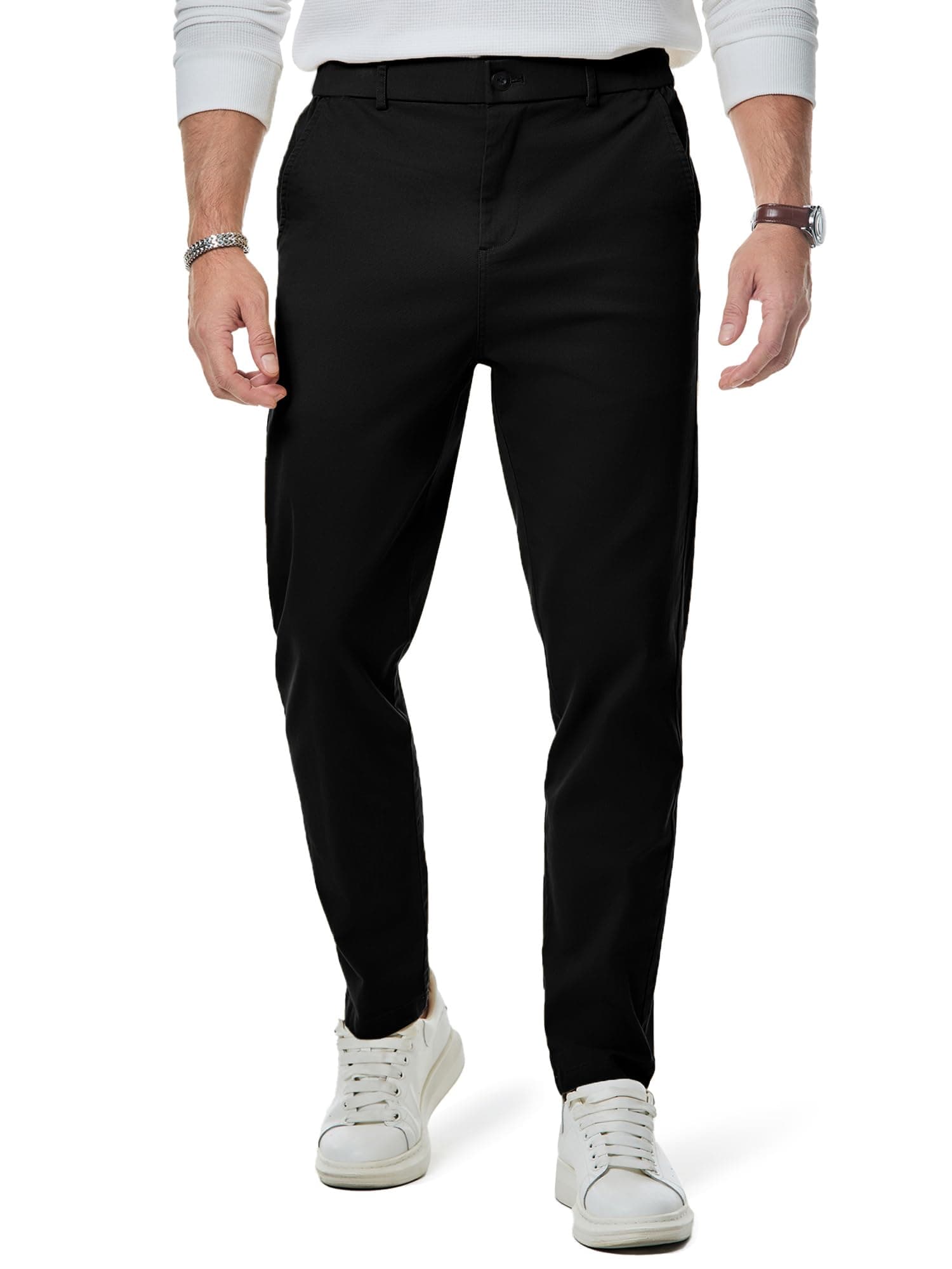 Elegancity Herren Chino Hose Casual Anzughose Baumwolle Hosen Herren Modern Stoffhose Stretch Business Arbeitshose Freizeithosen