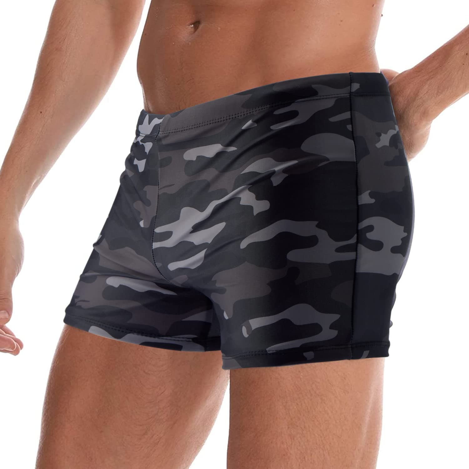 Arcweg Costume da Bagno Uomo Boxer con Pad Rimovibile e Coulisse Pantaloncini Calzoncini da Bagno Elastico a Vita Bassa Boxershorts