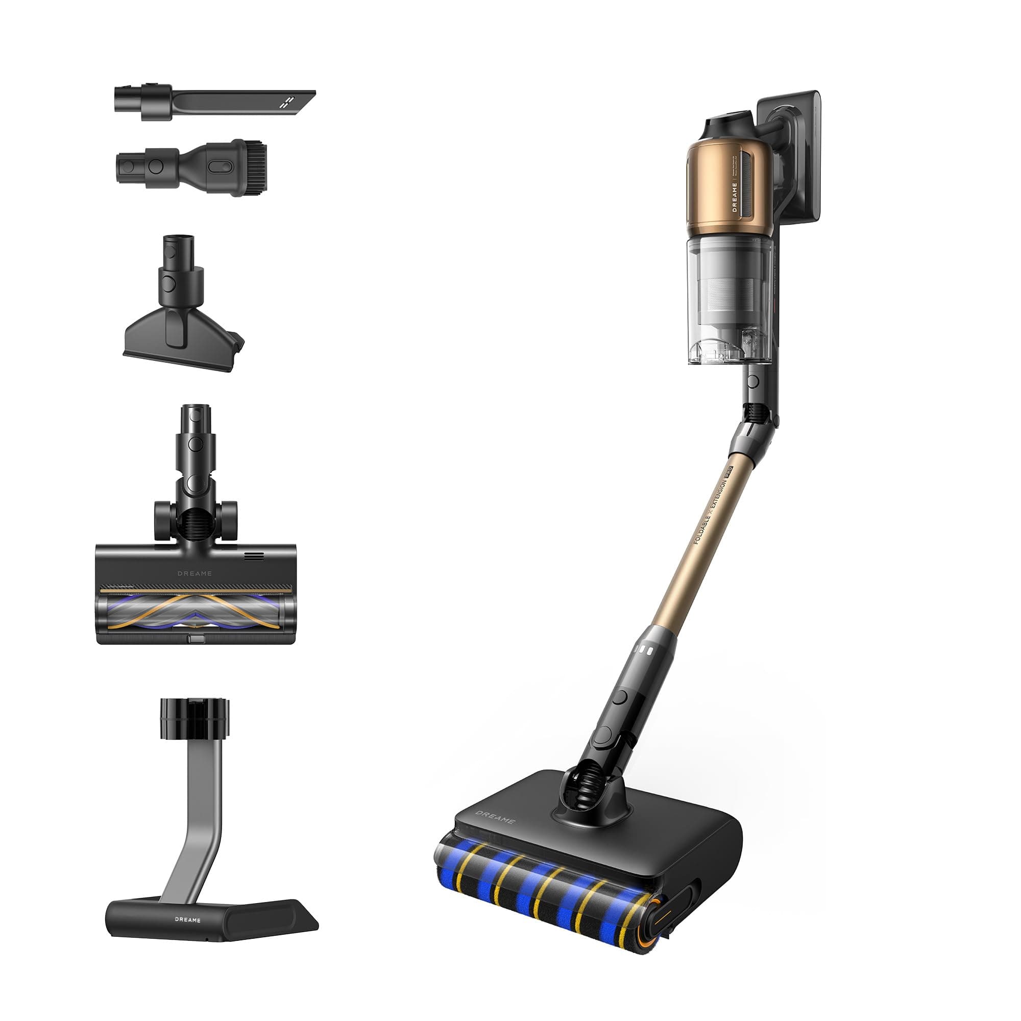 DREAME Z30 Pro Aqua-A Aspirapolvere Senza Fili per Umido/Secco, Autopulizia e Asciugatura ad Aria Calda, Asta Pieghevole a 90°, Taglio Antigroviglio, Aspirazione di 855 W/28.000 Pa