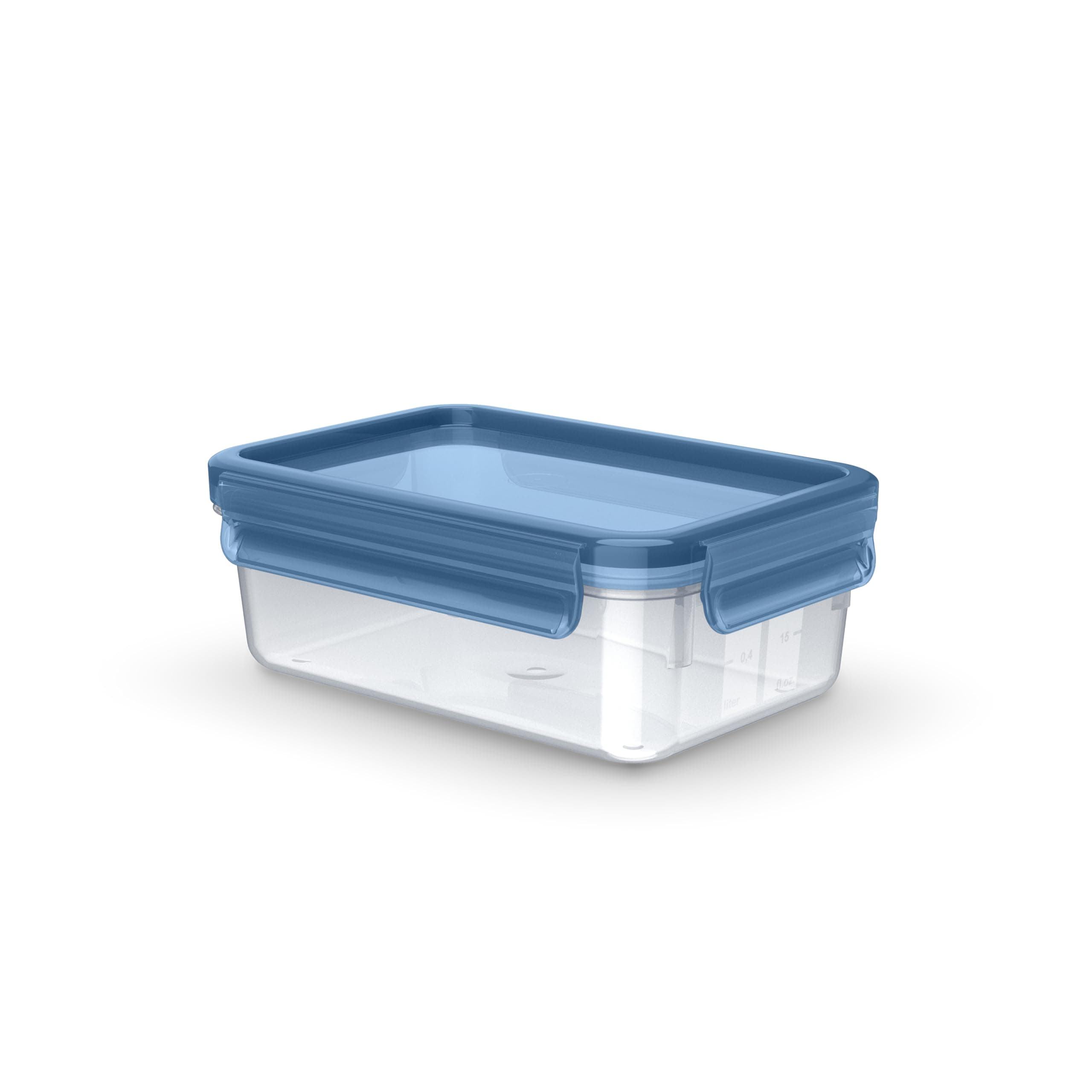 Emsa Clip & Close Eco Frischhaltedose, 1 L, Öko-Design, auslaufsicher, hygienisch, mikrowellen-/gefrier-/spülmaschinengeeignet, BPA-frei, Blau, N1171400