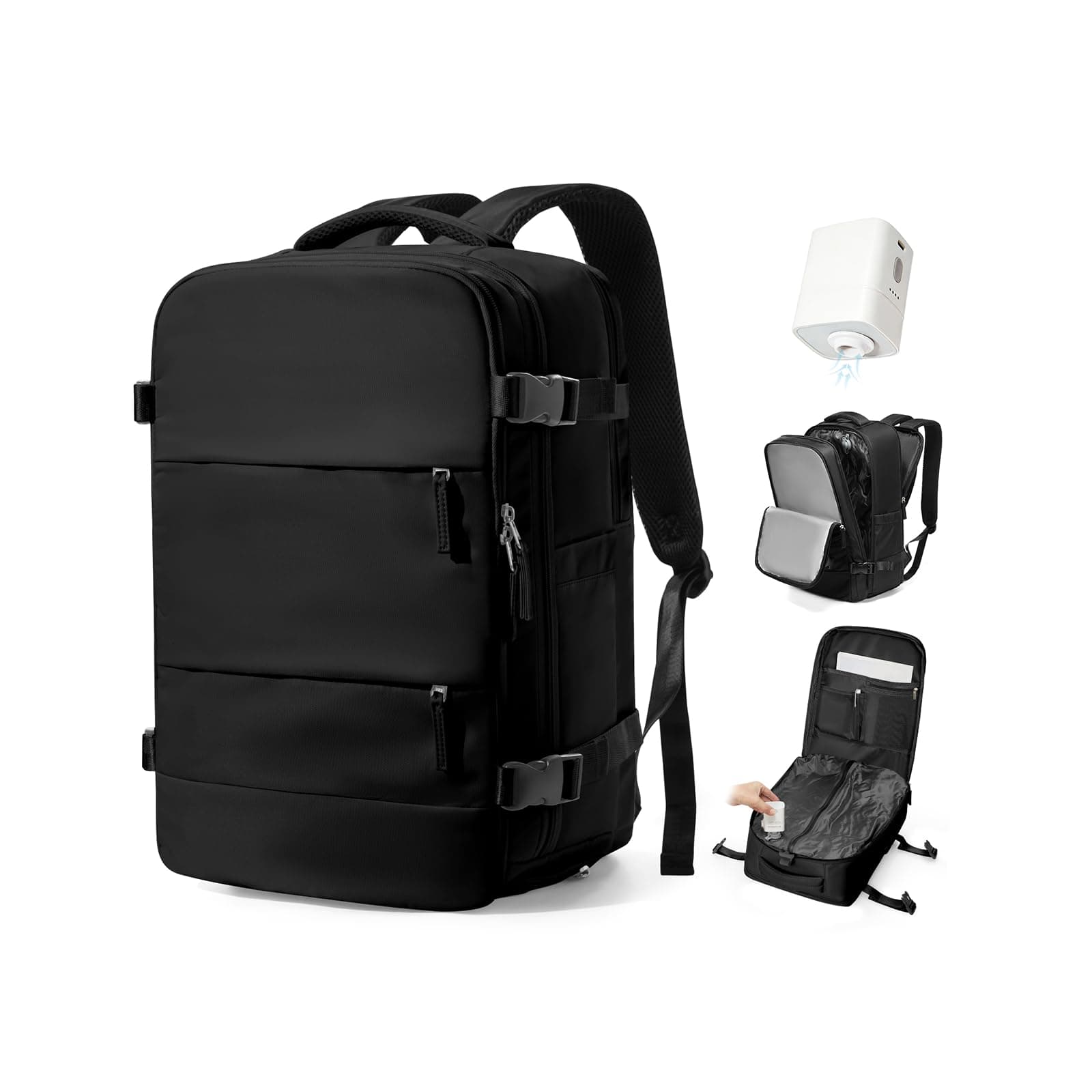 SZSYCN Sac a Dos voyage cabine avion sous vide 40×30×20 Ryanair Wizzair Femme Bagage Cabine 40x20x25 pour Ryanair Bagage à Main 45×36×20 Easyjet avec pompe Sac pour Ordinateur Portable 16 Pouces Homme