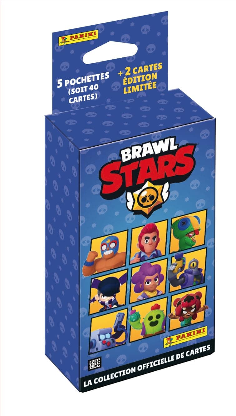 Panini Brawl Stars Trading Cards Blister 5 Hüllen + 2 Karten Limited Edition