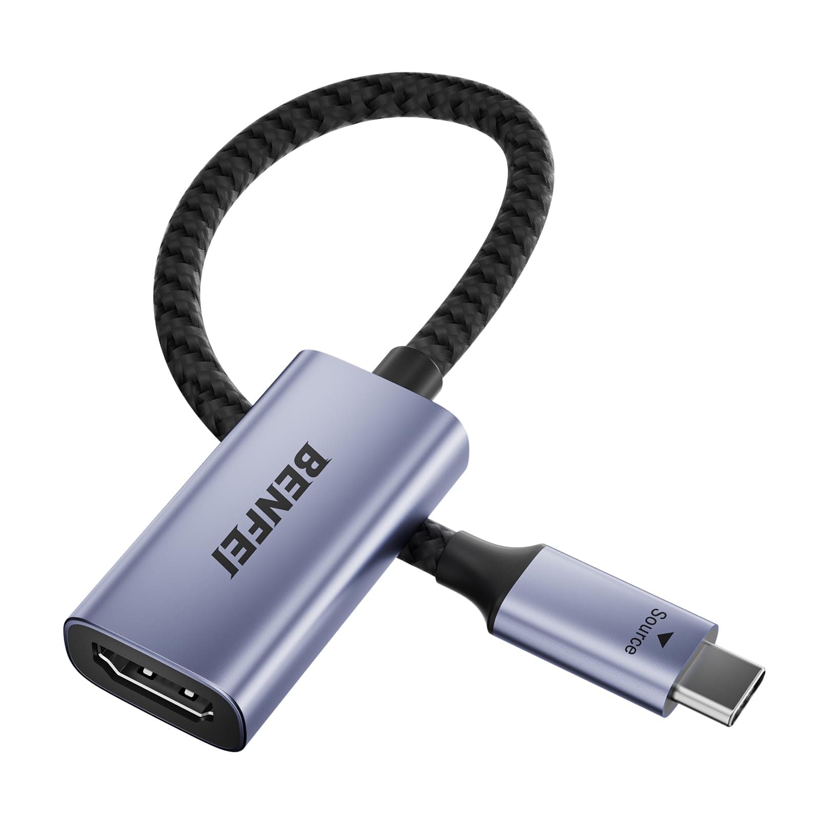 BENFEI Adattatore USB C a HDMI 4K@60Hz, Adattatore USB Tipo C a HDMI [Compatibile Thunderbolt 3/4] per iPhone 15,16 Pro/Max MacBook Pro/Air 2023 iPad Pro iMac S23 XPS 17 e altro