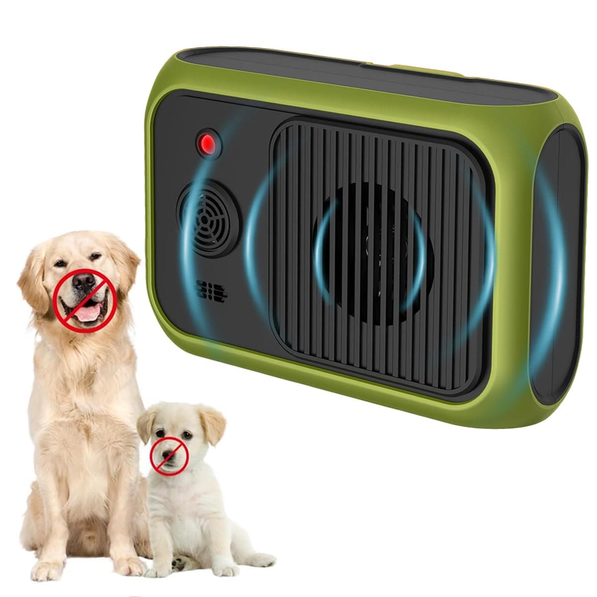 COODAY Ahuyentador de Perros Potente, 2 Frecuencias Ajustables Dispositivo Antiladridos para Perros, Impermeable - Antiladridos para Perros Ultrasonidos Recargable/Interiores/Exteriores