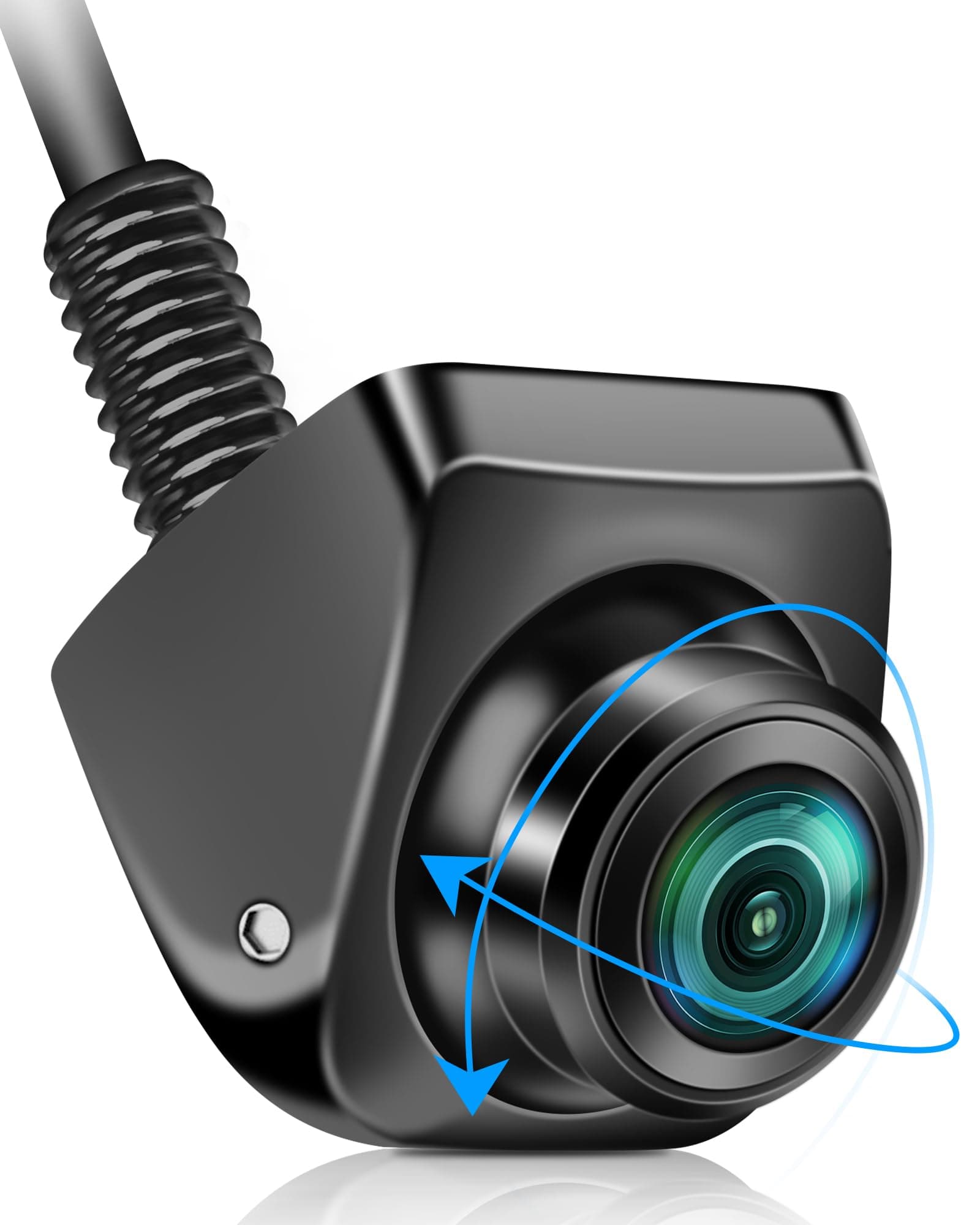 Vtopek Caméra de recul AHD 1080P Caméra de recul pour Voiture 360° Rotation Caméra de Recul Voiture 170° Grand Angle Vision Nocturne IP69 Étanche Caméras de recul universelles NTSC pour Camper