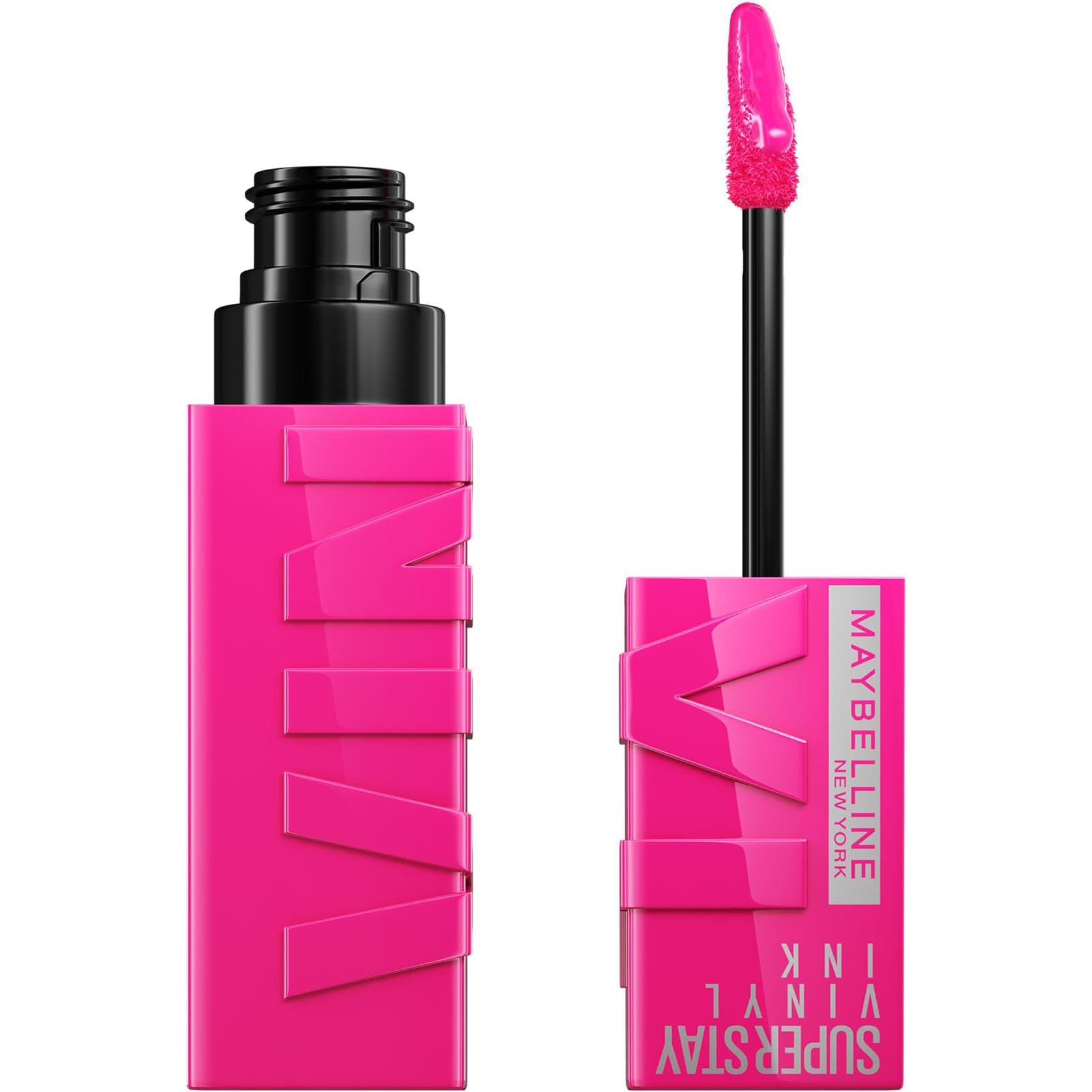 Maybelline New York Super Stay Vinyl Ink Flüssiger Lippenstift für 16H Halt & Glanz, Wischfeste & hochpigmentierte Farbe, Vinyl-Finish ohne Abfärben, Nuance: 150 Striking, 4,2ml