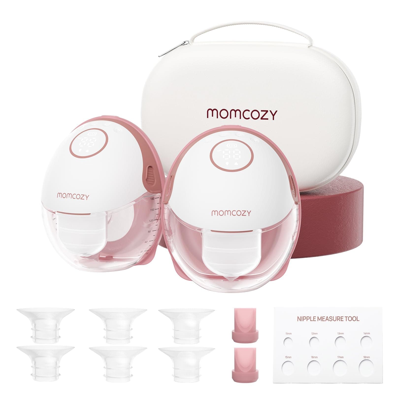 Momcozy Sacaleches Electricos M6, Extractor de Leche Manos Libres Mobile Style Portátil, Ritmo Ideal Para Más Leche, Brida DoubleFit Más Ajustado & Discreto con 3 Modos & 9 Niveles - 24 mm