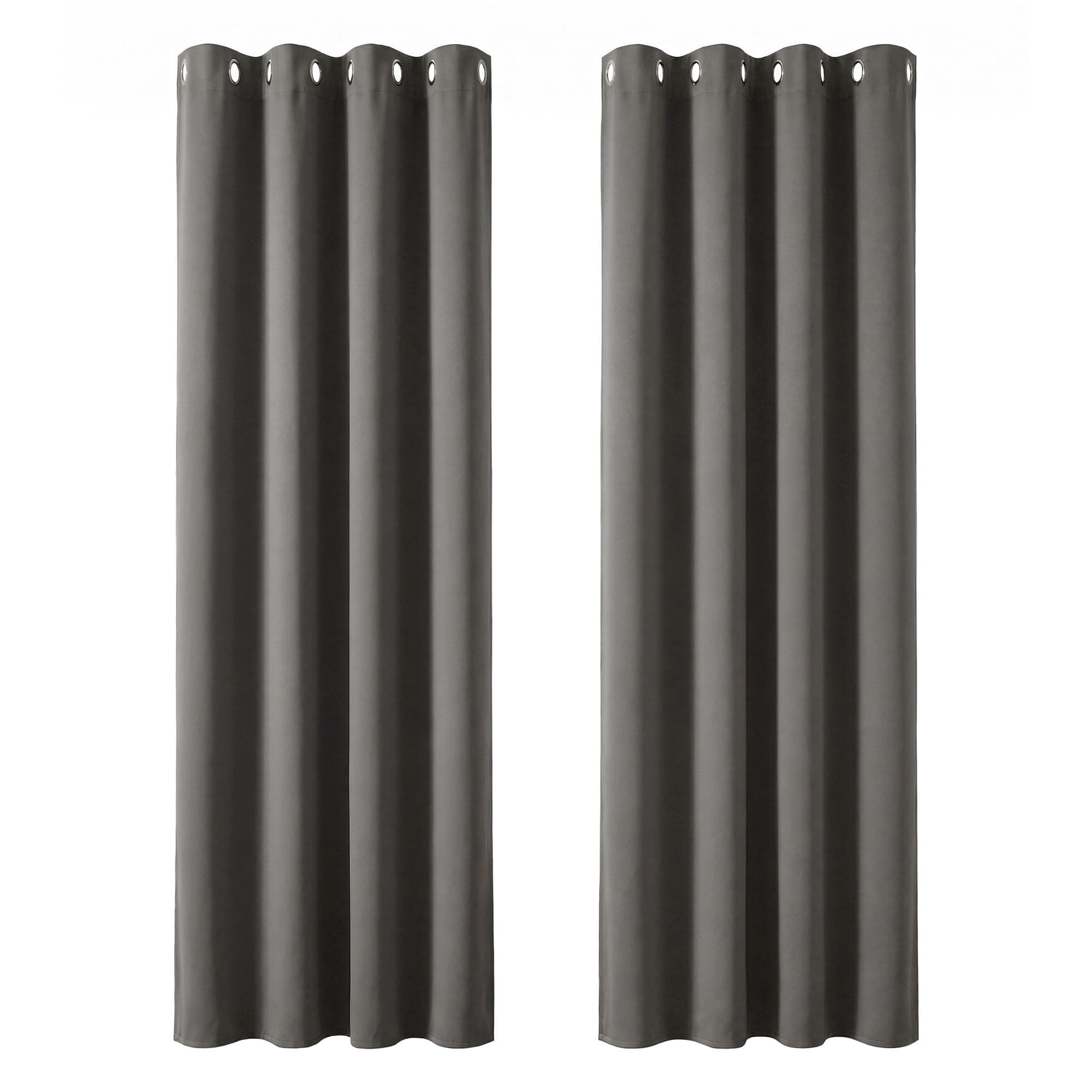 Deconovo Cortinas Opacas para Interiores, 2 Piezas, 229 cm de Alto, Cortinas térmicas Modernas para el hogar, con ollados, 168 x 229 cm (Ancho x Alto), Gris Claro