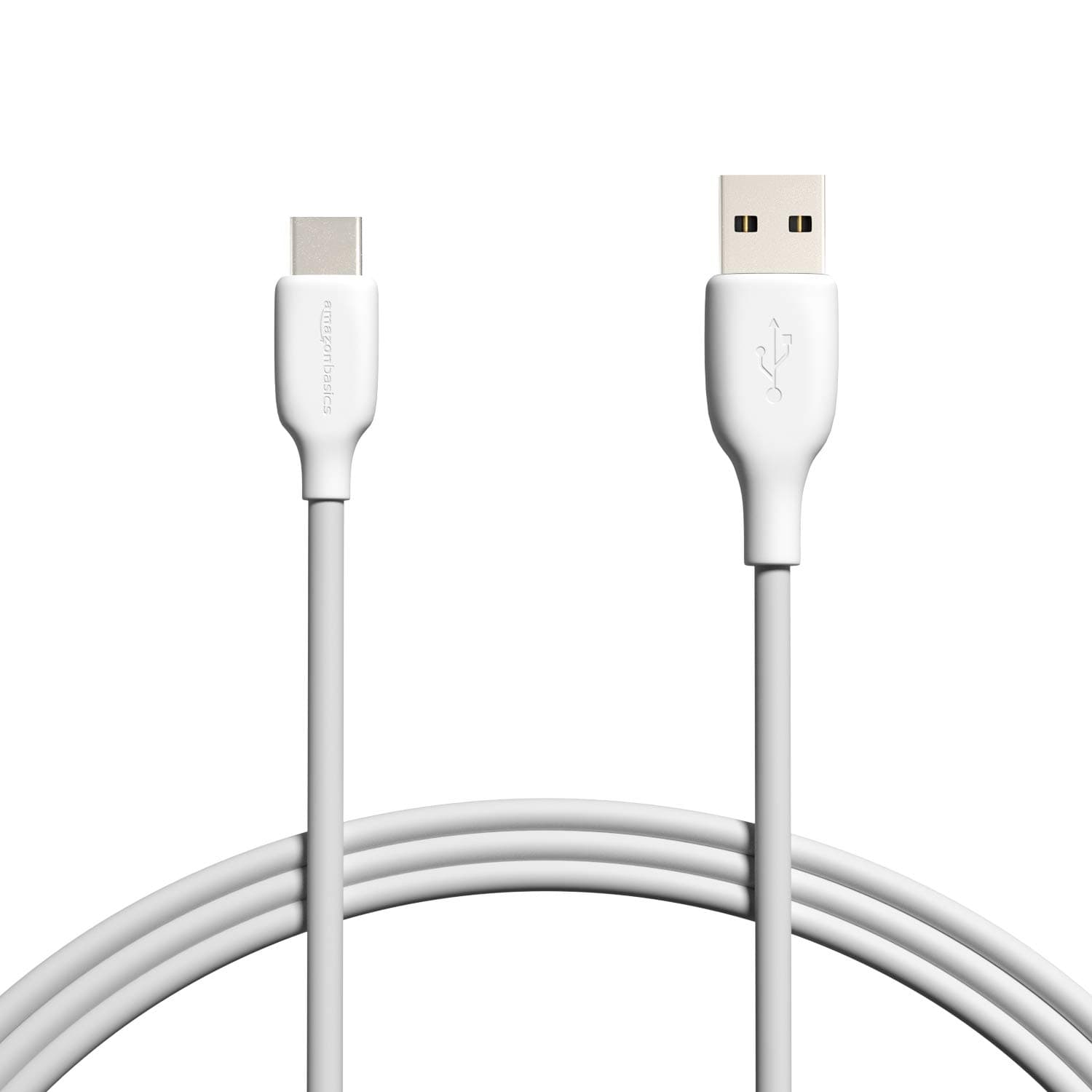 Amazon Basics USB-C-auf-USB-A 2.0 Schnellladekabel für Android-Telefone, 480 Mbit/s Geschwindigkeit, USB-IF-zertifiziert, für Apple iPhone 16/15, iPad, Samsung Galaxy, Tablets, Laptops, 1.8 m, Weiß