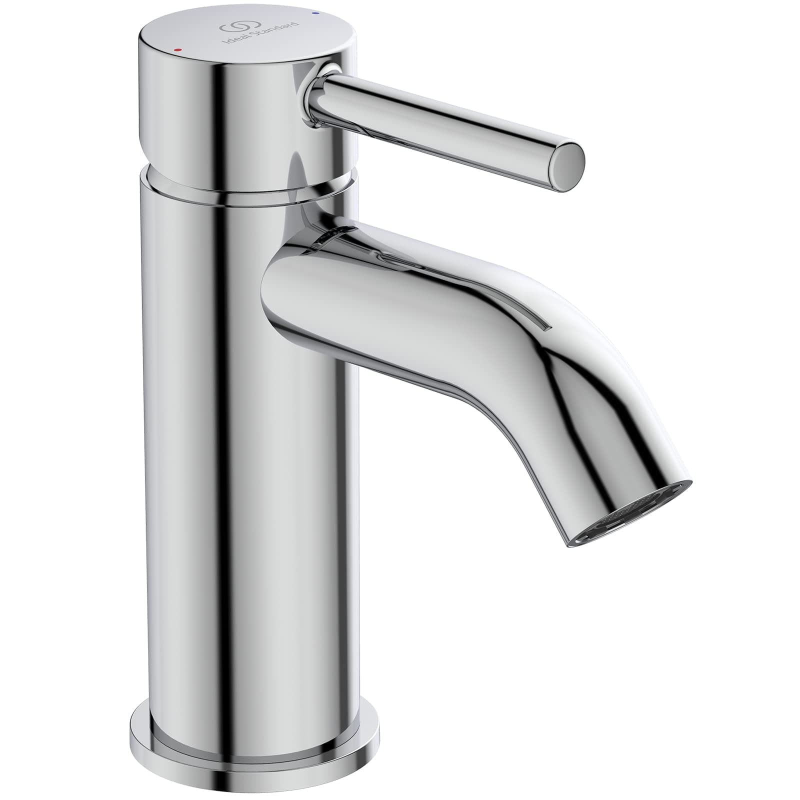 Ideal Standard – Ceraline Waschtischarmatur, inklusive Metall-Ablaufgarnitur, mit FirmaFlow Kartusche, wassersparend, Schnellmontagesystem Easy Fix, Chrom