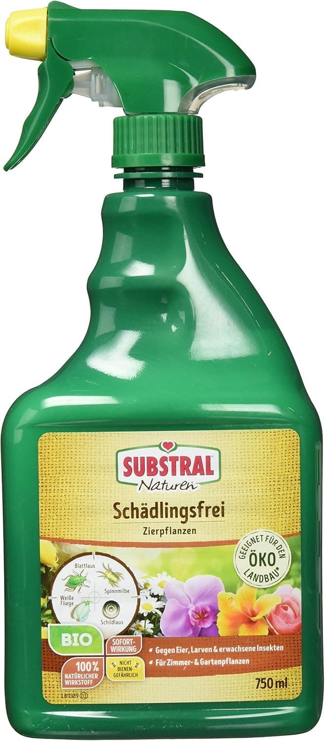 Substral Naturen Schädlingsfrei Zierpflanzen, 750ml Sprühflasche - natürliches Mittel gegen Schädlinge an Pflanzen