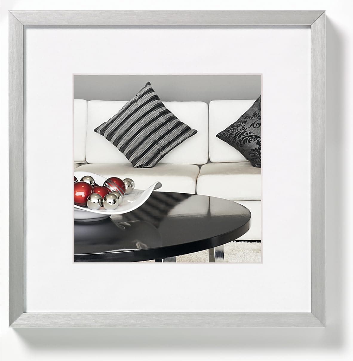 walther design Design AJ220S Aluminium-Bilderrahmen Chair, 20x20 cm, Silber, 20 x 20 cm