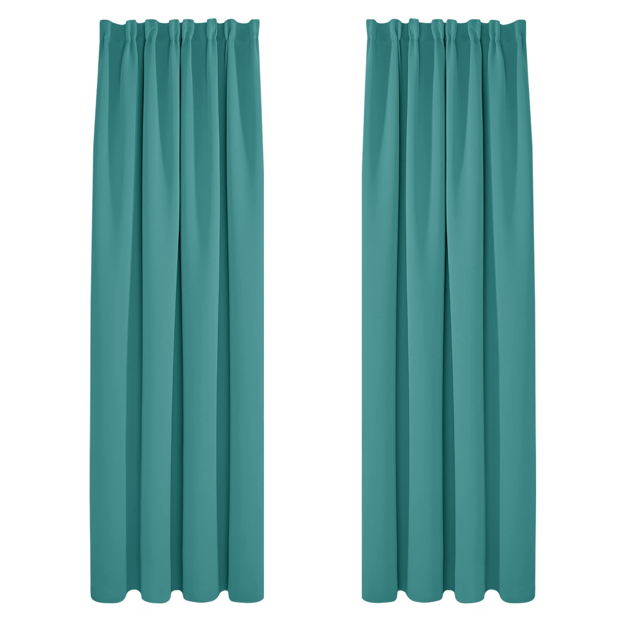 Deconovo Tende Oscuranti per Interni 2 Pezzi, Termiche Isolanti, Tende Soggiorno Moderne, 140x240 CM (Larghezza x Altezza), Turchese