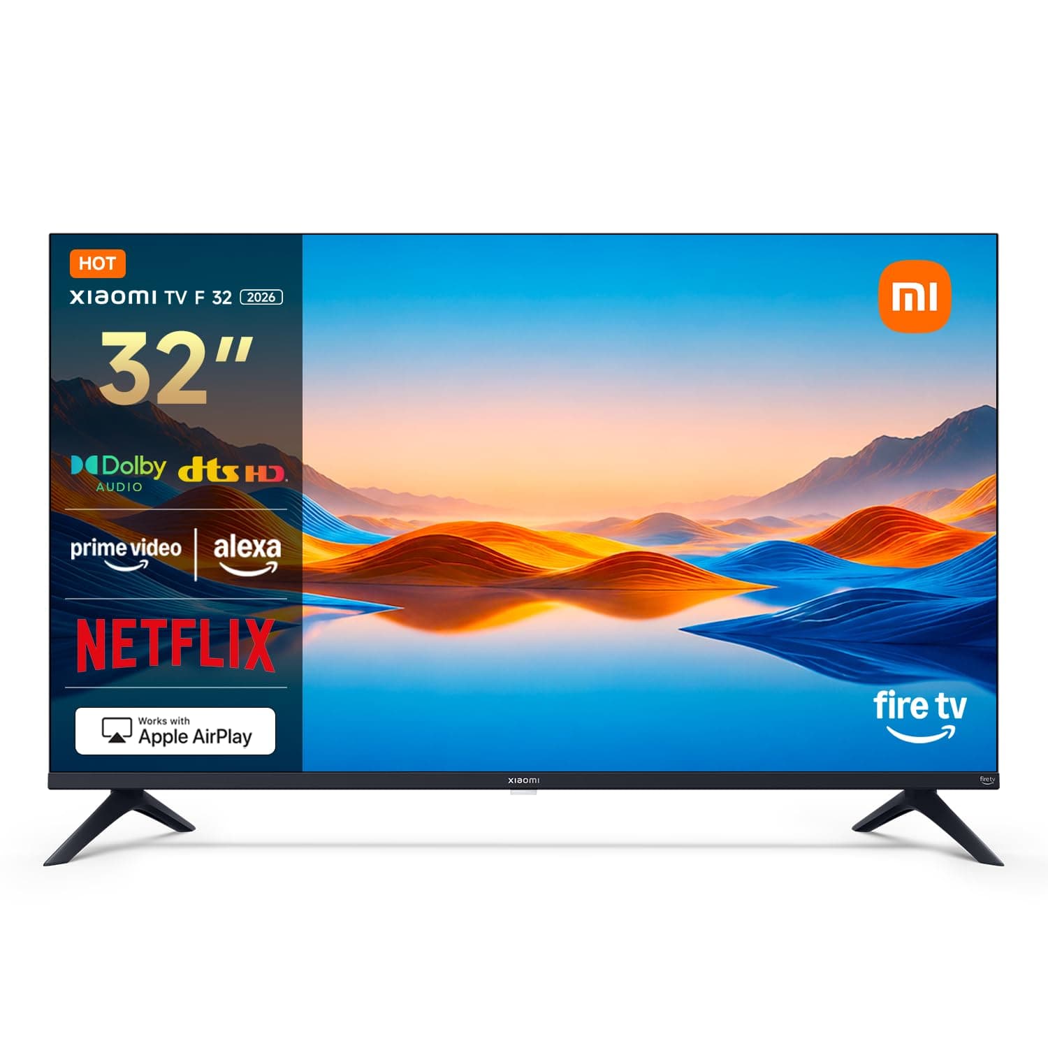 XIAOMI TV 32 Pulgadas (81 cm), HD Smart TV, Fire OS14, L32MB-FAVEU | Alexa Voice Control, Dolby Audio, DTS Virtual:X, DTS-HD, Compatible with Apple AirPlay