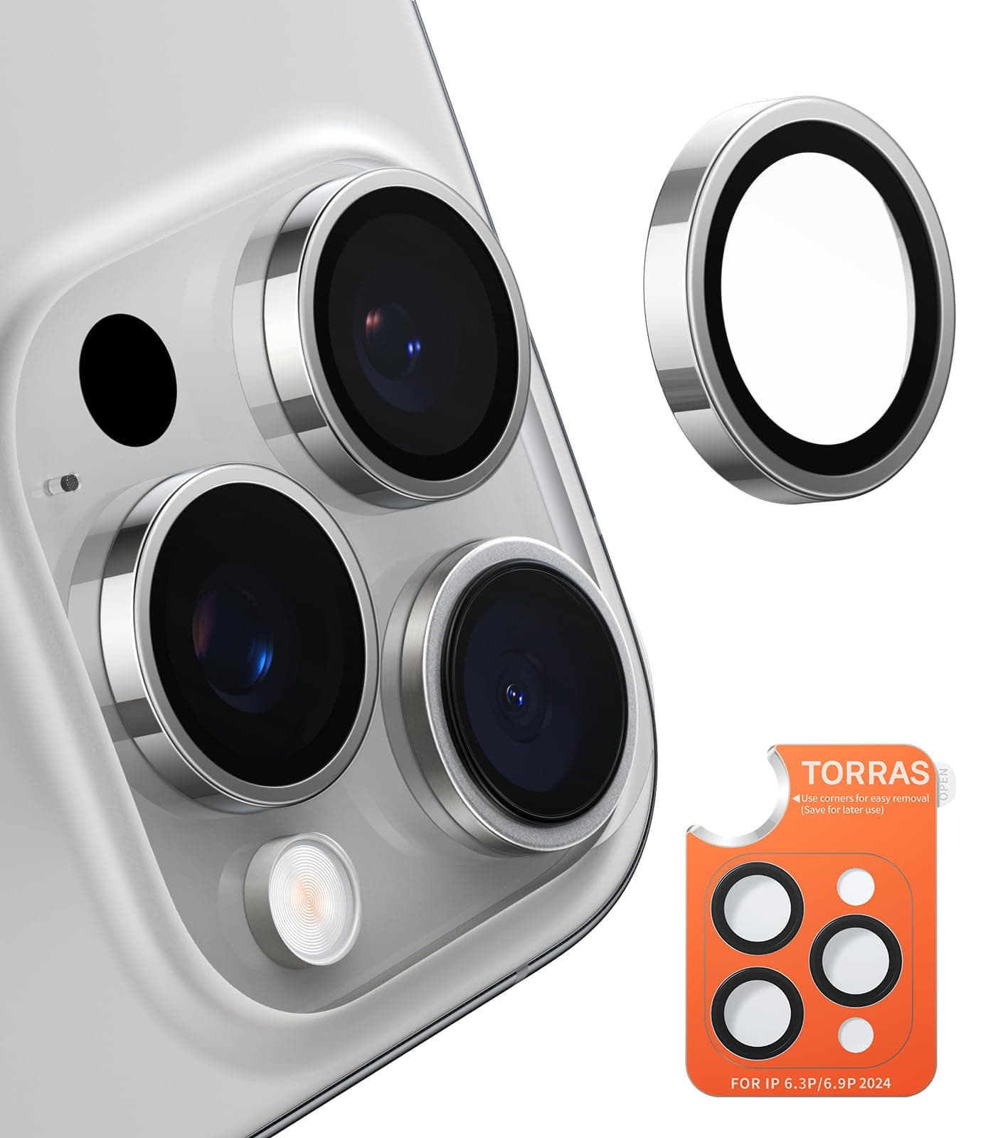 TORRAS für iPhone 16 Pro /16 Pro Max Kameraschutz [Bruchsicherer Militärgrad & Langlebigkeit] Kratzfest & Sturzsicher für iPhone 16 Pro /16 Pro Max,Grau