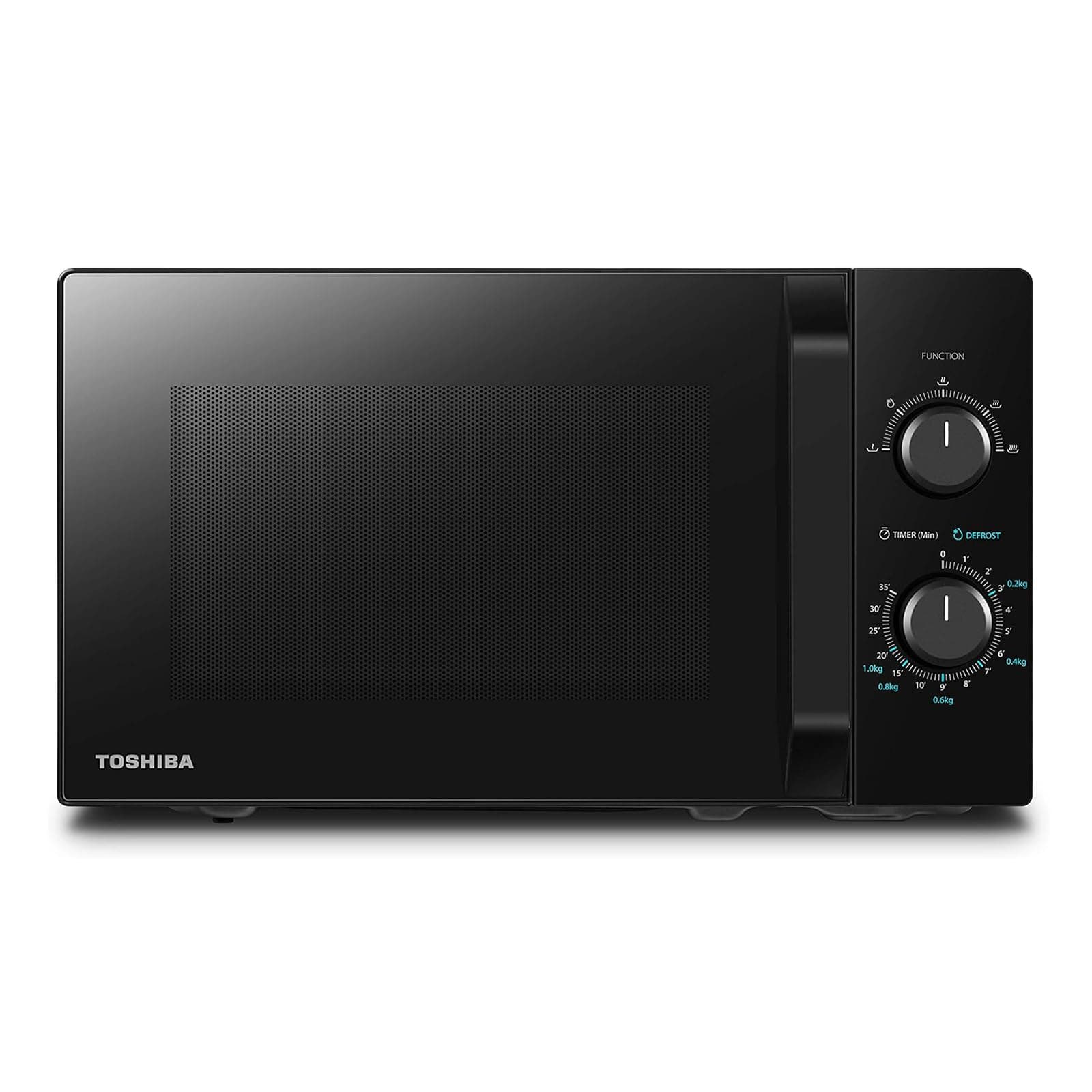 Microondas Toshiba MW2-MM20P(BK) 20L, independiente, 700W, 5 niveles de potencia, con fácil descongelación, iluminación LED interior, color negro