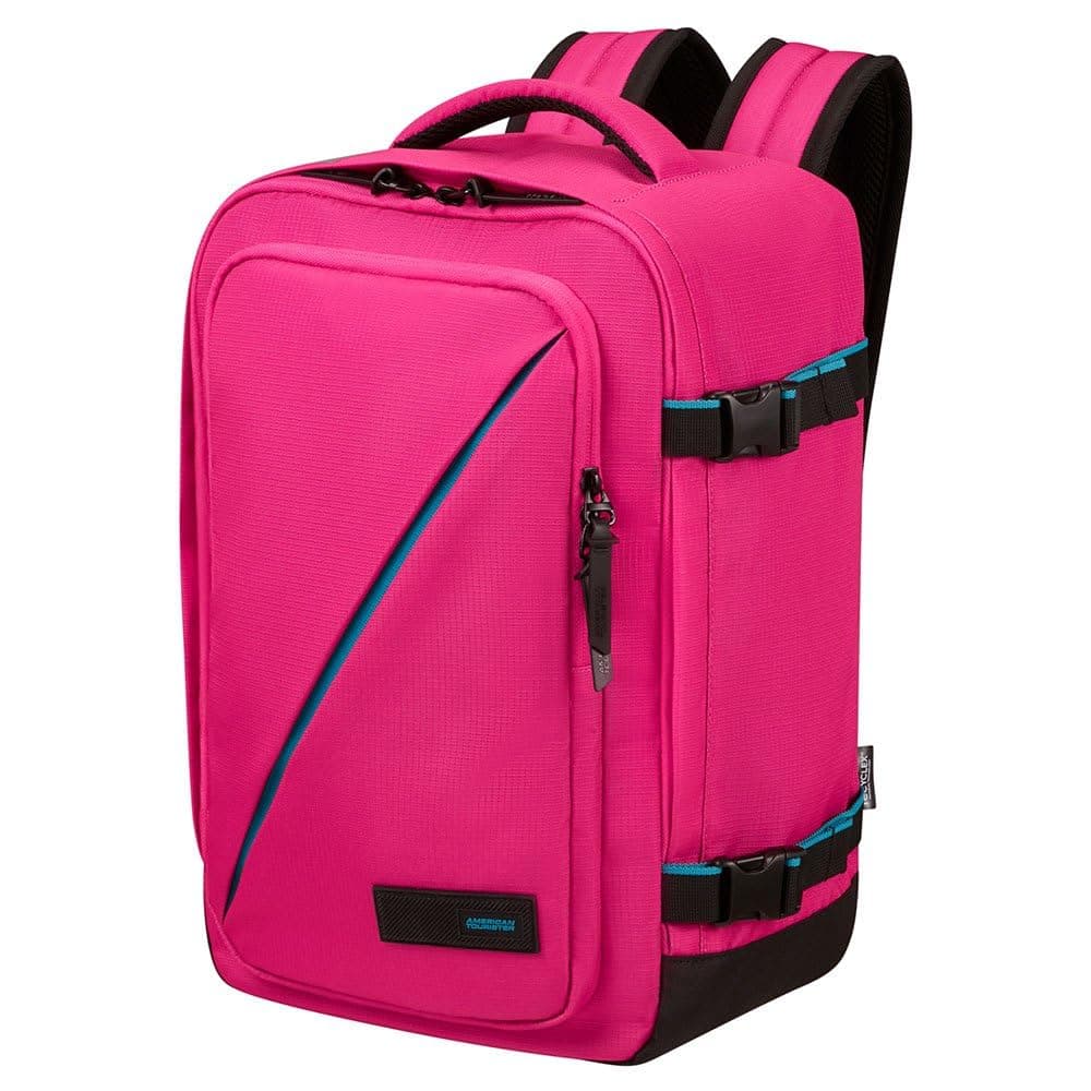 American Tourister Take2Cabin - Borsa da cabina Ryanair 25 x 20 x 40 cm, 24 L, 0,40 kg, Bagaglio a mano, Zaino aereo S Underseat, Rosa (Raspberry Sorbet)
