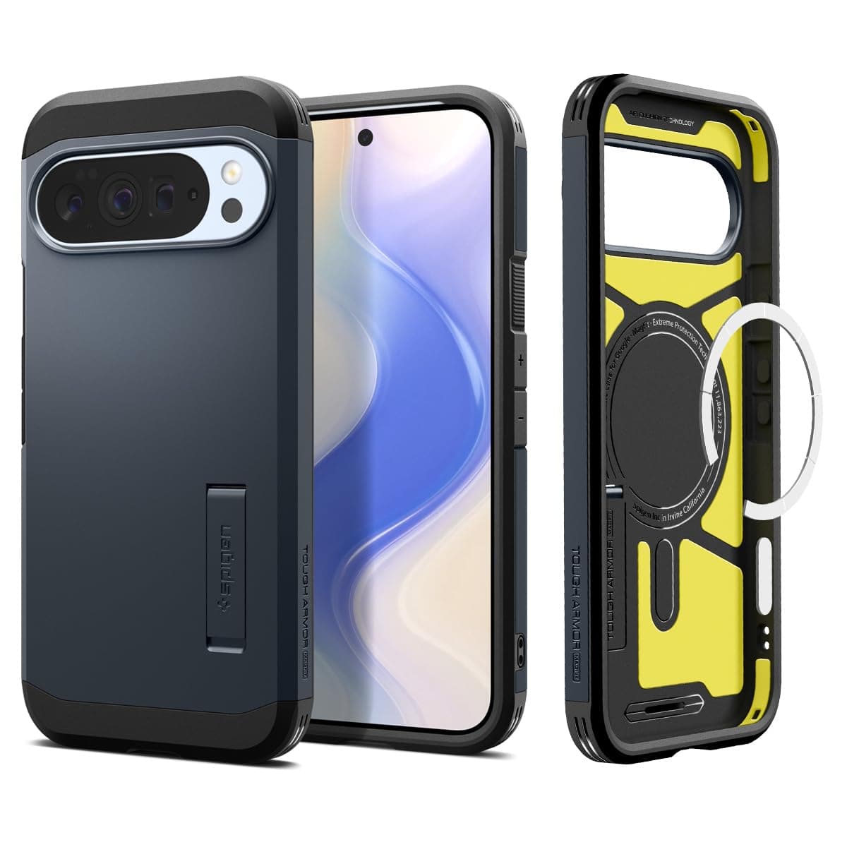 Spigen Tough Armor (AI) MagFit Hülle für Google Pixel 10 Pro XL, Kompatibel Mit Pixelsnap und MagSafe [2025 Neue Funktion] -Metal Slate