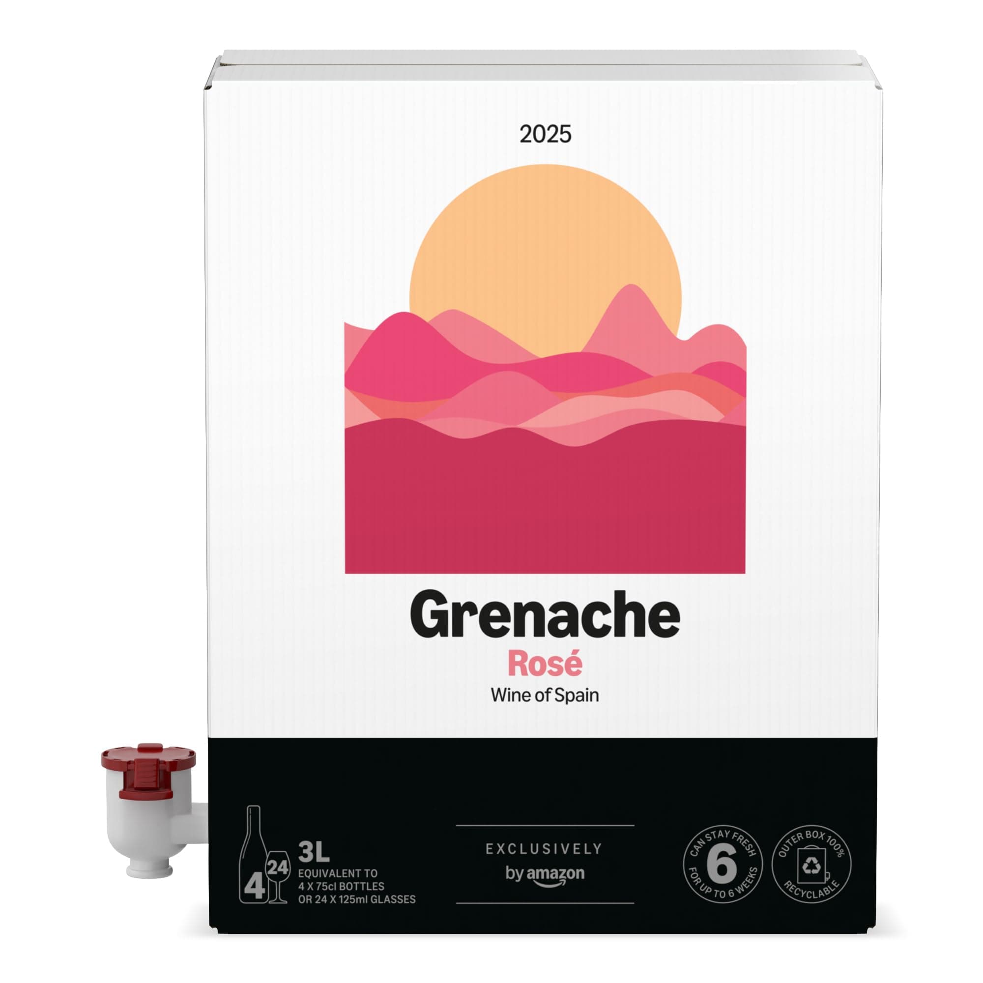 by Amazon Grenache, Spanischer Roséwein, 3L Beutel in einer Box, 3L, 1er Pack