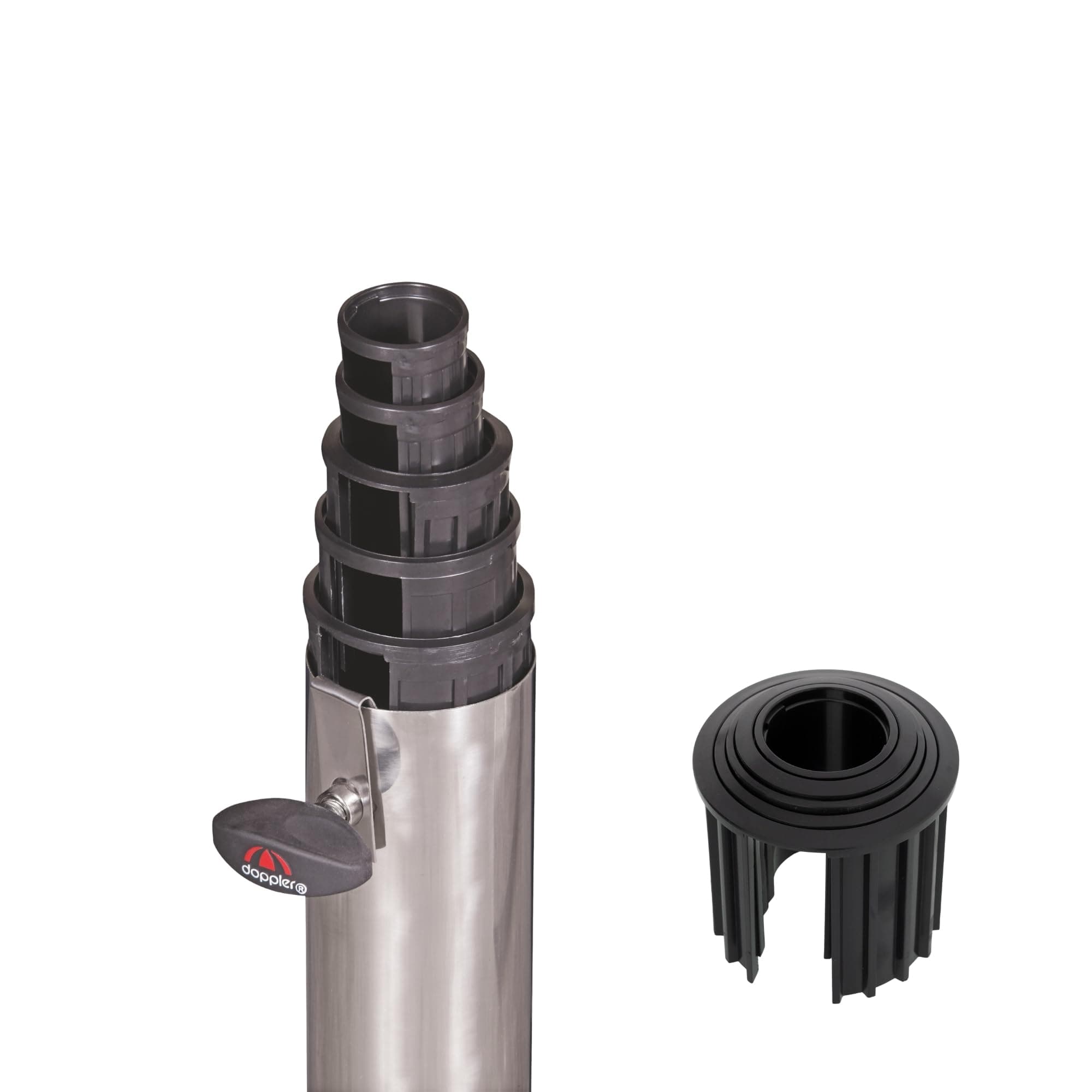 Doppler Reduzierringe Universal 5er Set I Reduziereinsätze mit Innendurchmesser 5,2/4,8/3,8/3,2/2,5 cm I Sonnenschirm Adapter für alle Sonnenschirmständer, Schirmsockel & Bodenhülsen