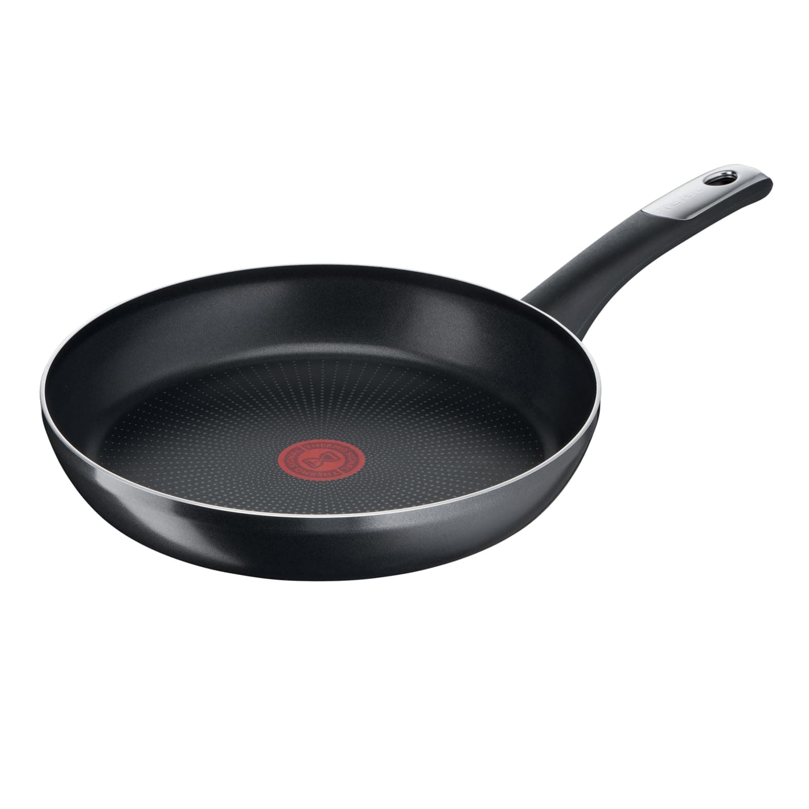 Tefal Hard Titanium Essential Bratpfanne 28 cm, Antihaftversiegelung, Thermo-Signal bei idealer Brattemperatur, spülmaschinengeeignet, Nicht induktionsgeeignet, Made in France, C38806