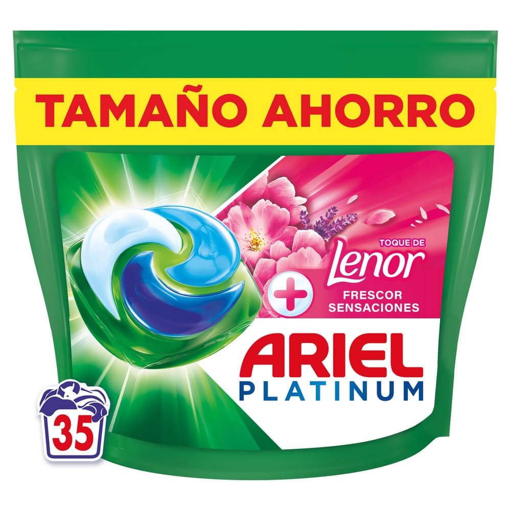 Ariel PODs Platinum, Detergente Líquido En Cápsulas Frescor Sensaciones Cápsulas, 35 Lavados