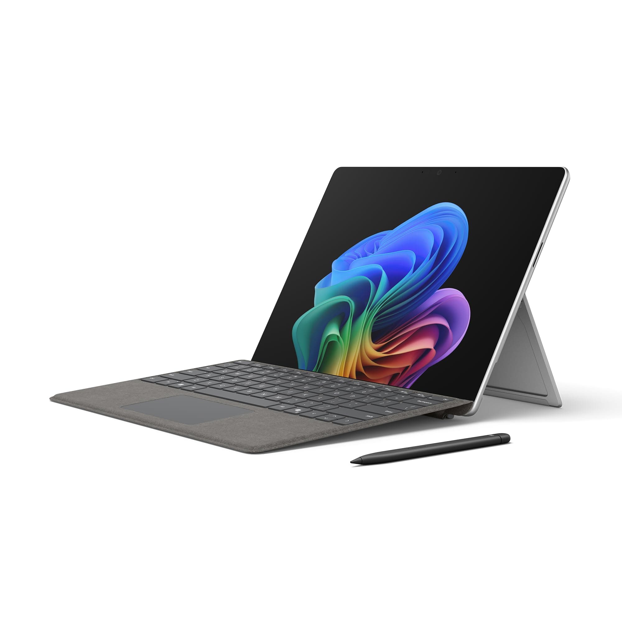 Microsoft Surface Pro, 13" | Snapdragon X2 Plus | 16GB RAM, 256GB SSD | 13" OLED Touchscreen | Copilot+ PC | Platin | Windows 11 Home | Neuestes Modell (12. Edition) | Gerät + Keyboard + Slim Pen