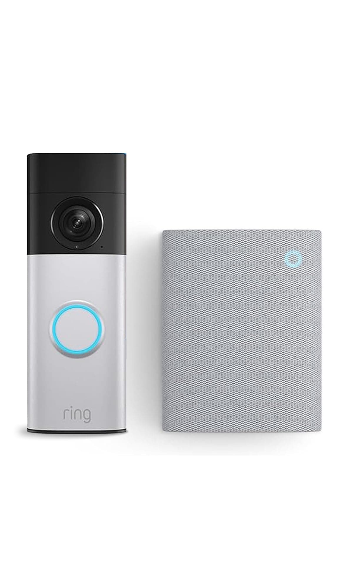 Ring Battery Video Doorbell Plus (nouvelle génération) + Chime (3e gén.) | Sonnette vidéo Retinal 2K, zoom amélioré jusqu'à 6x | Facile à installer | Batterie rechargeable | Abonnement Ring 30 jours