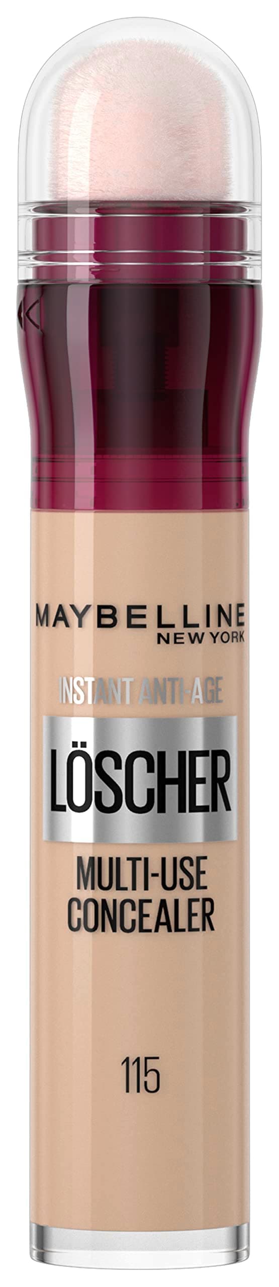 Maybelline New York Instant Anti-Age Effekt Löscher Concealer gegen Augenringe & Falten, Mit Goji-Beere & Haloxyl, Mikro-Lösch-Applikator für präzises Abdecken, Nr. 115 Warm Light, 6,8ml