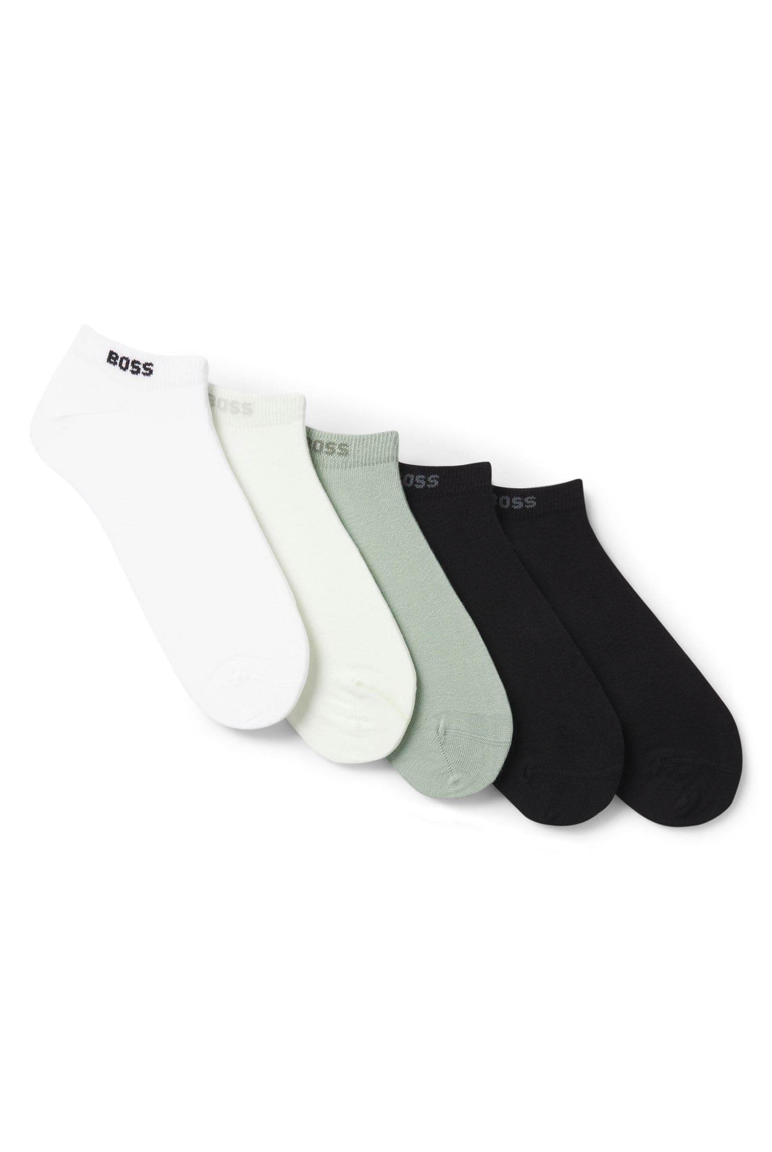 BOSS Herren 5P AS Uni CC Fünferpack Sneakers-Socken aus Baumwoll-Mix mit Branding