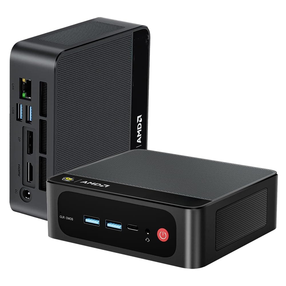 Beelink SER5 Mini PC, Mini Ordinateur avec AMD Ryzen 5 5500U (6C/12T jusqu'à 4.0Ghz), 16G So-DIMM DDR4 + 500G M.2 2280 NVMe SSD, 2500Mbps LAN, WiFi 6, BT 5.4, DP, HDMI, Type-C