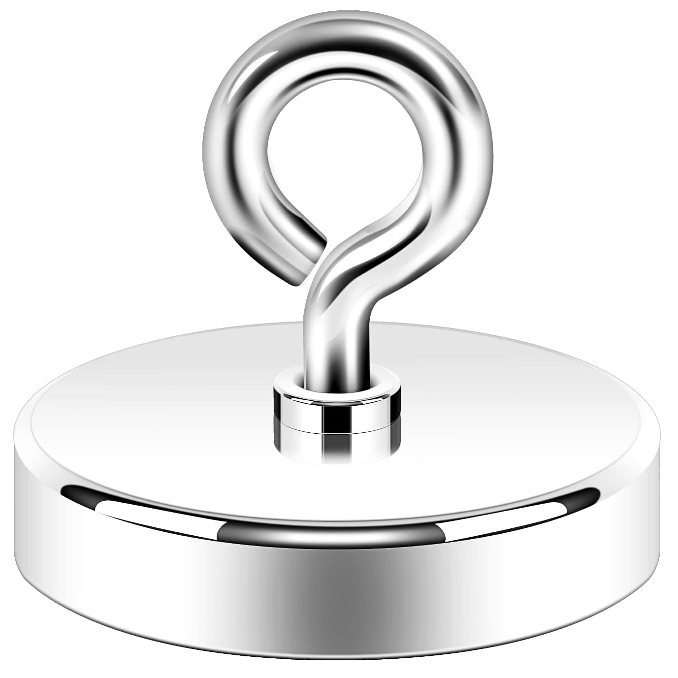 Neosmuk Aimant de pêche, 5,1 cm de diamètre de base en acier usiné CNC, grand kit de pêche de haute puissance, idéal pour la pêche magnétique et la récupération des articles dans un lac