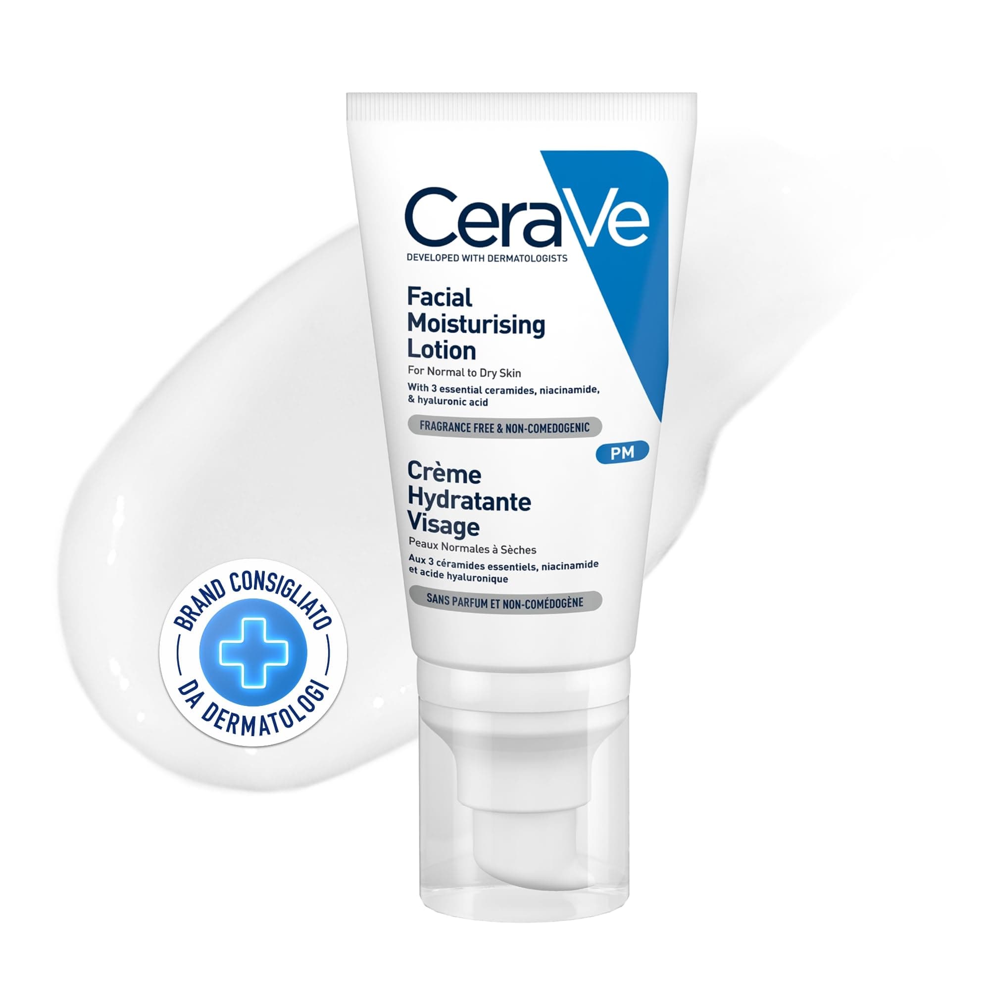 CeraVe Crema Viso Idratante Notte, Per Pelli da Normali a Secche, 50 ml | Con Ceramidi Essenziali, Acido Ialuronico e Niacinamide, Pelle Idratata Durante la Notte, Barriera Protettiva Restaurata